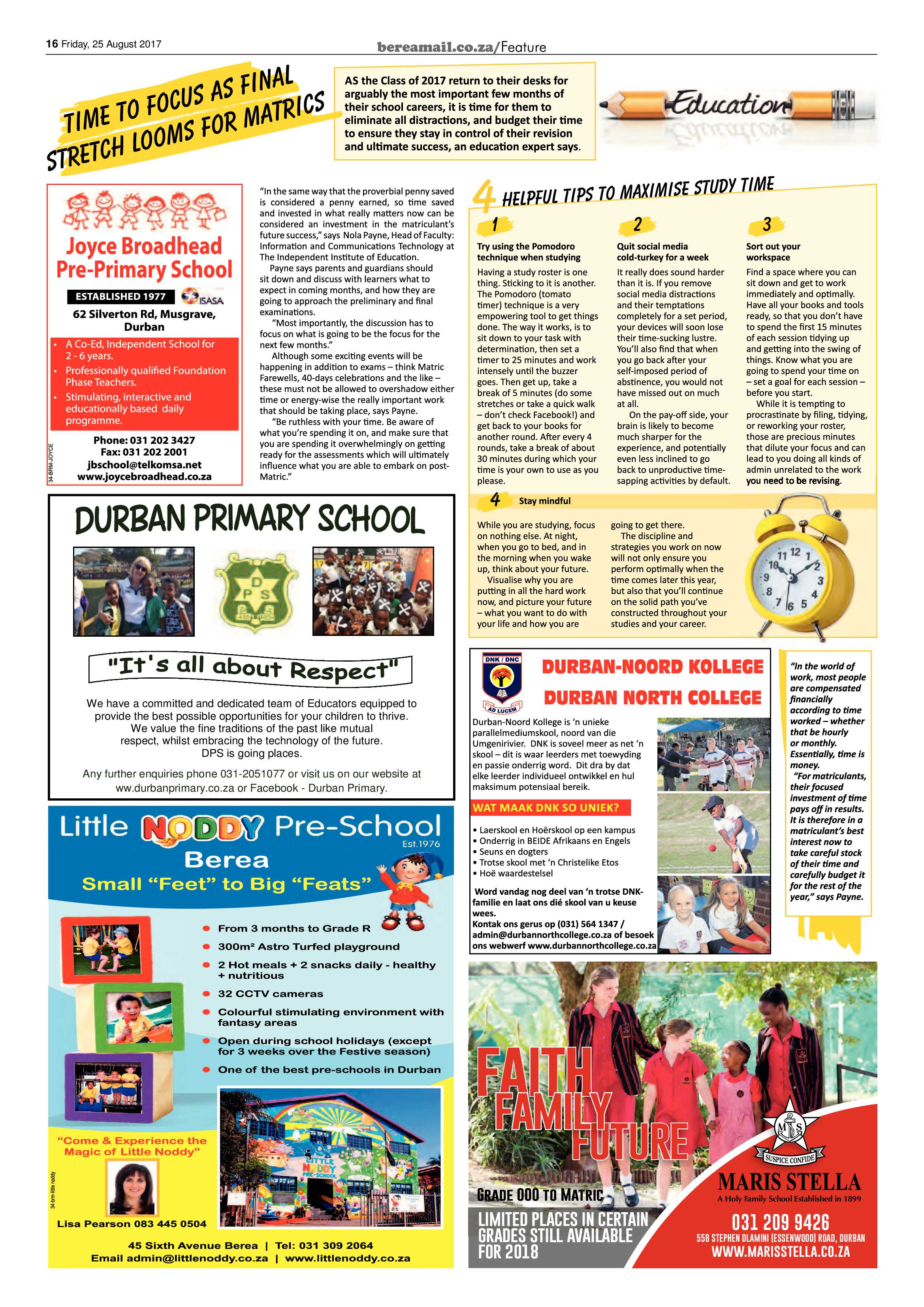Berea Mail 25 August 2017 page 16