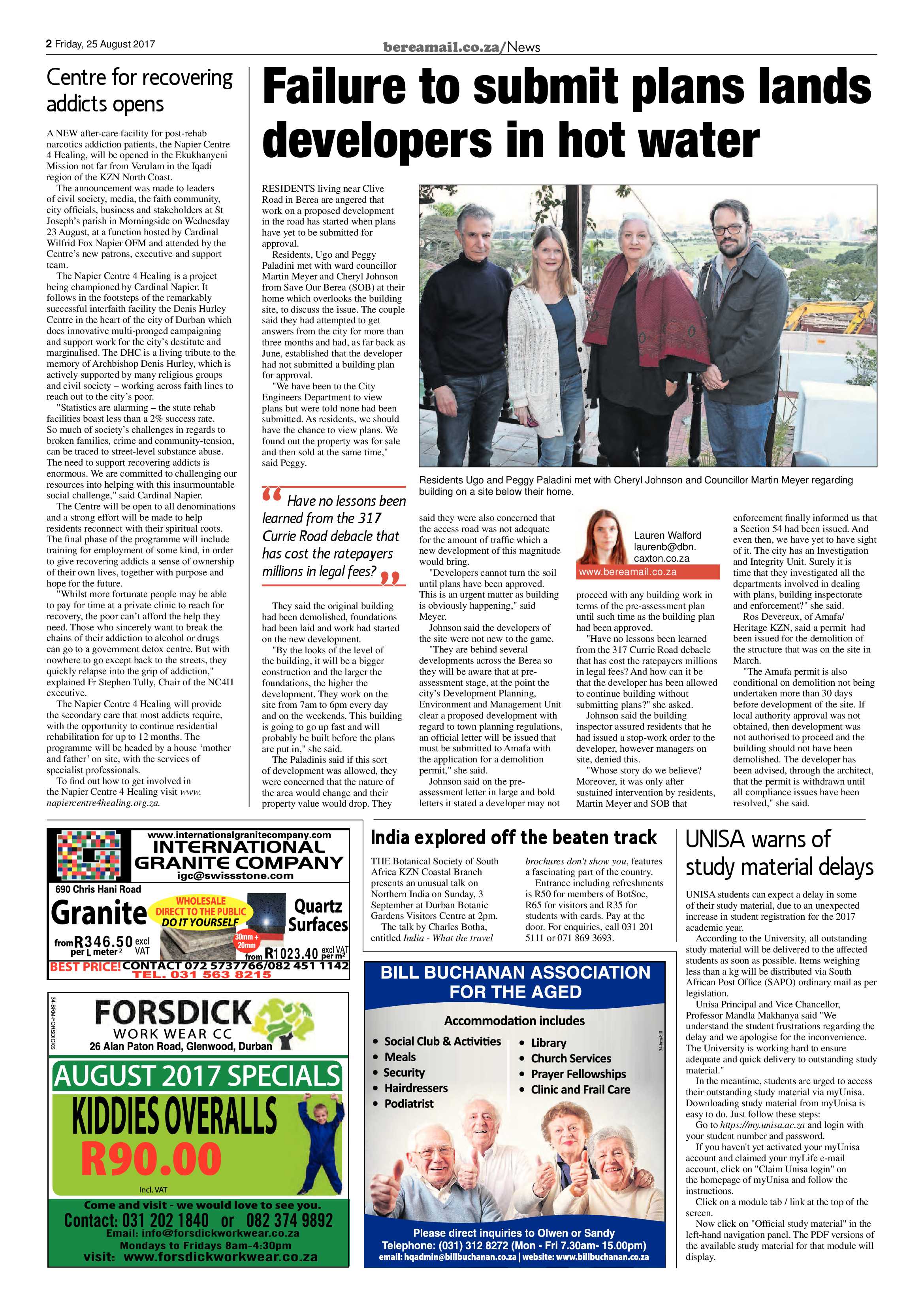 Berea Mail 25 August 2017 page 2