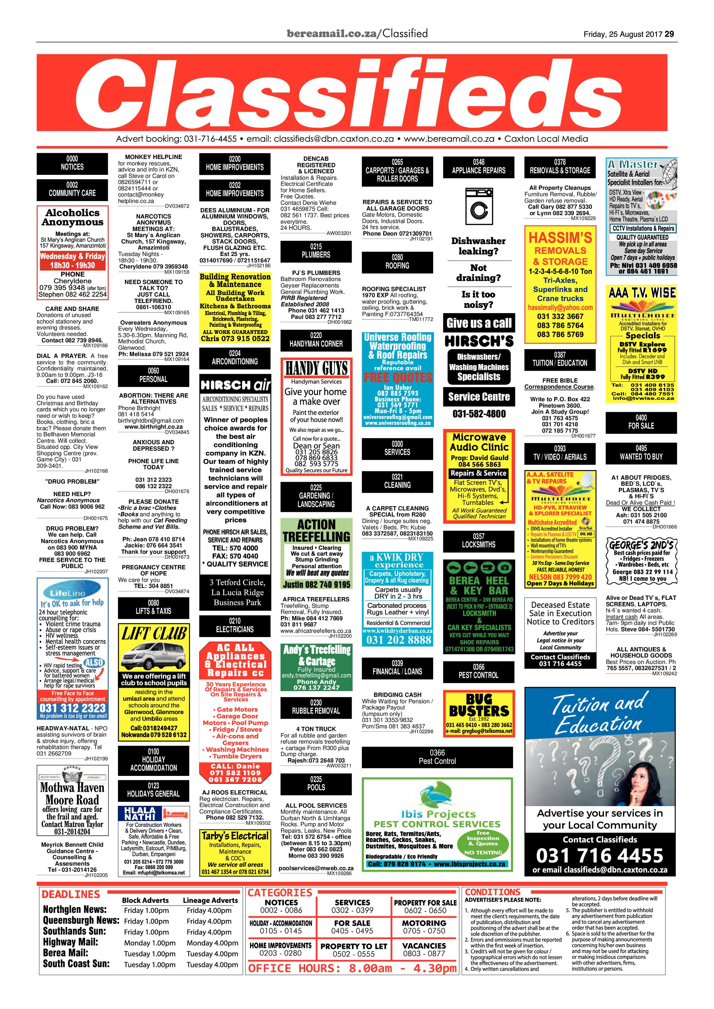 Berea Mail 25 August 2017 page 29