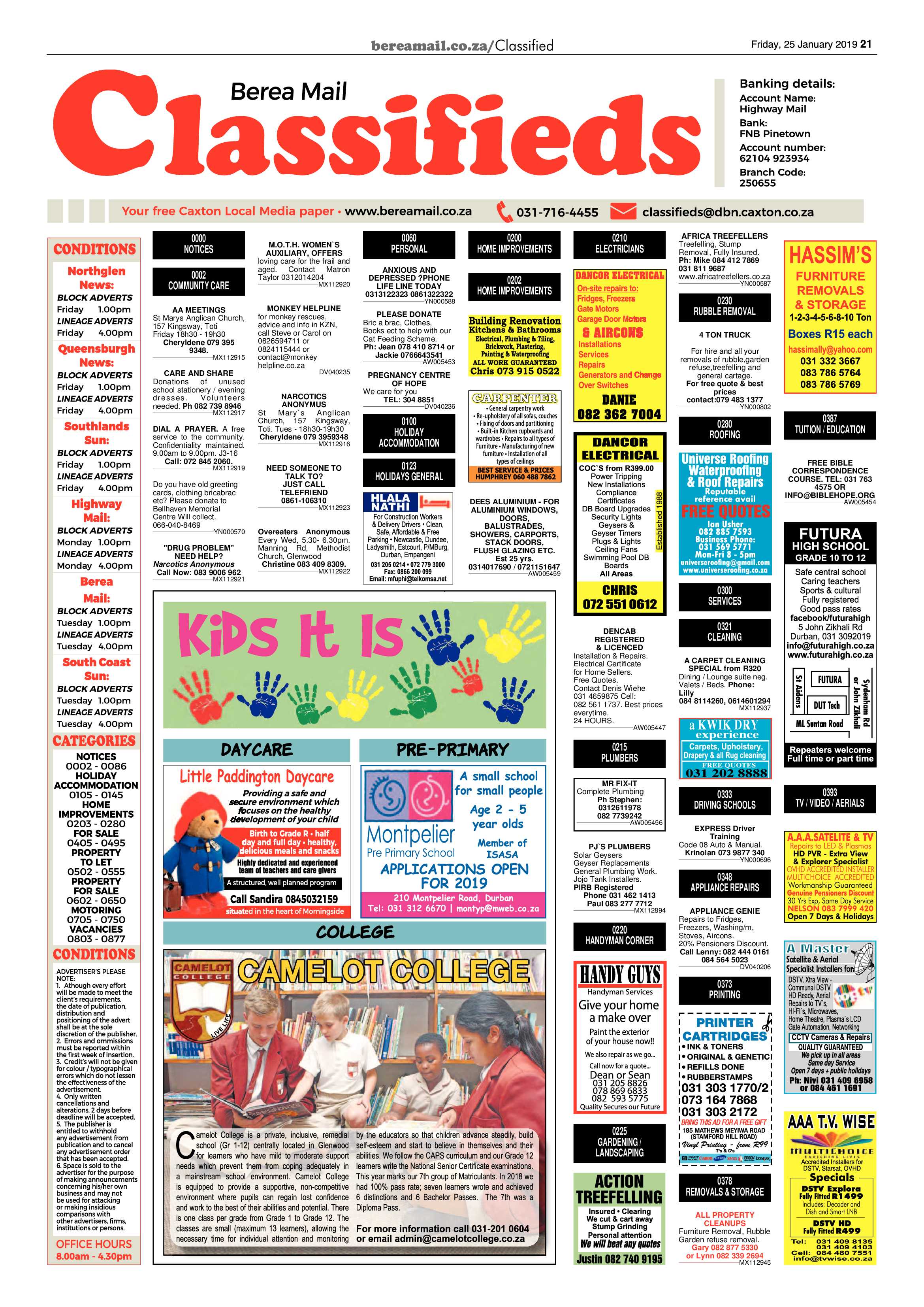 Berea Mail 25 January 2019 page 21