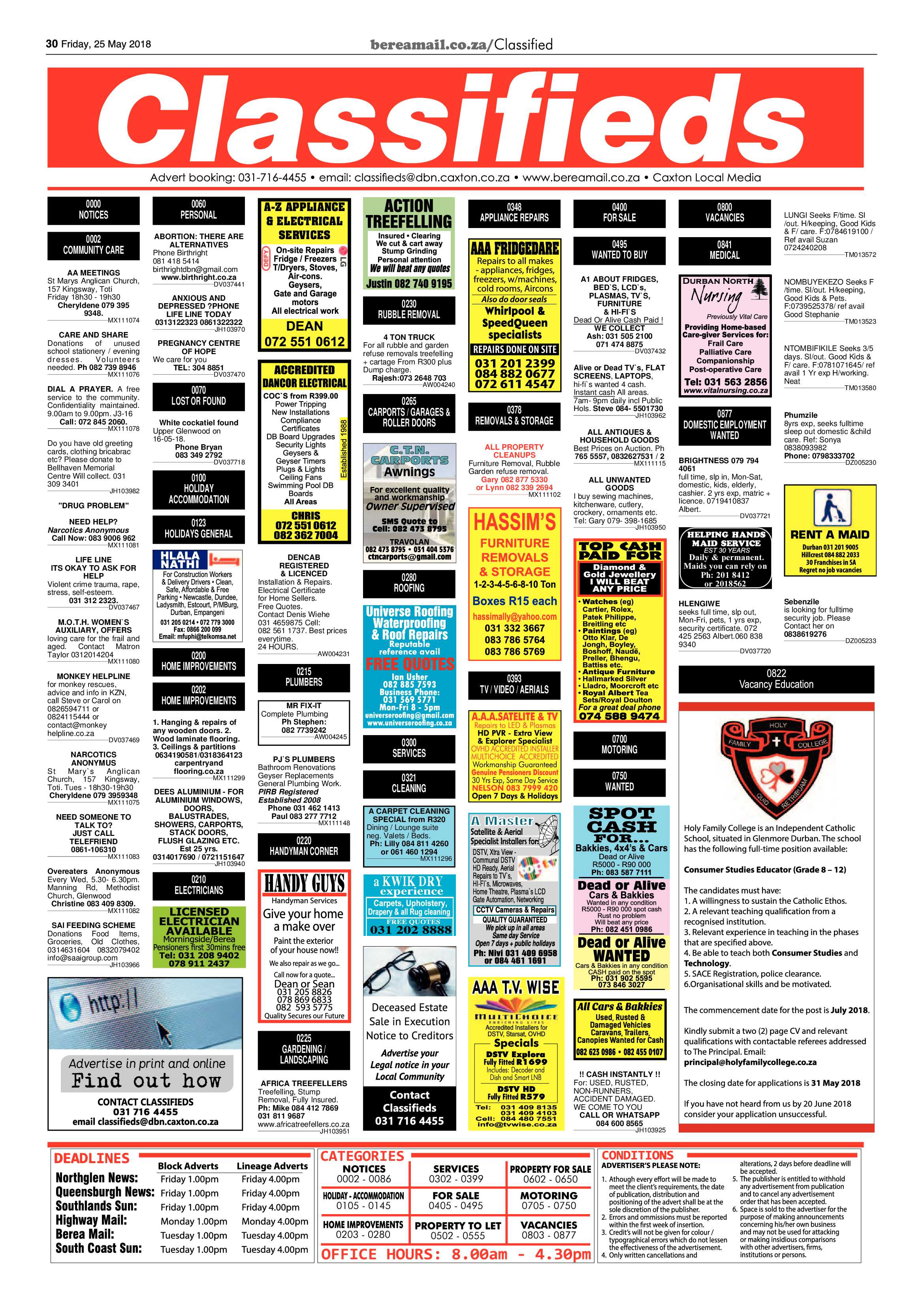 Berea Mail 25 May 2018 page 30