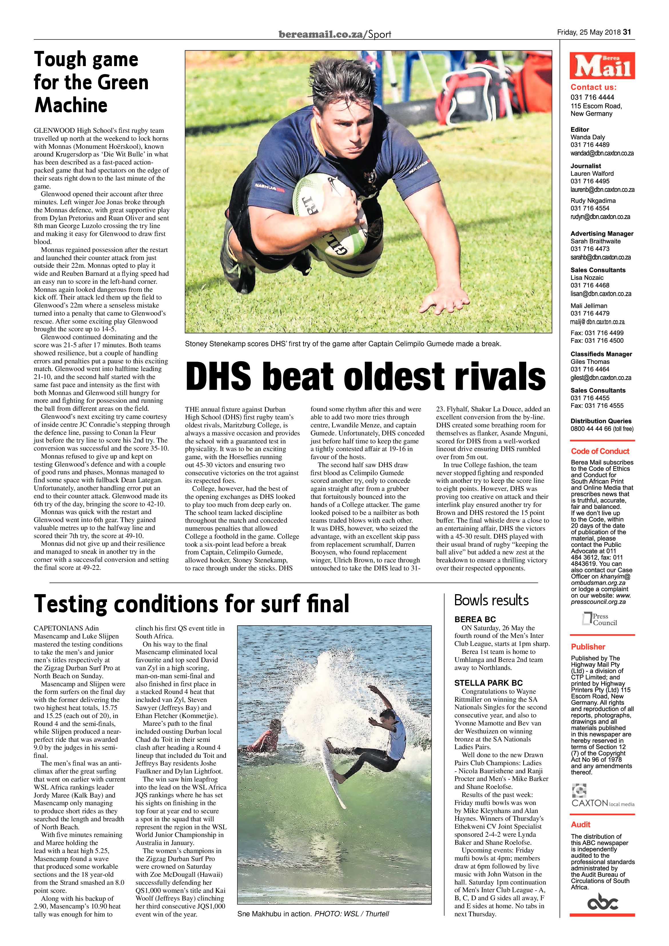 Berea Mail 25 May 2018 page 31