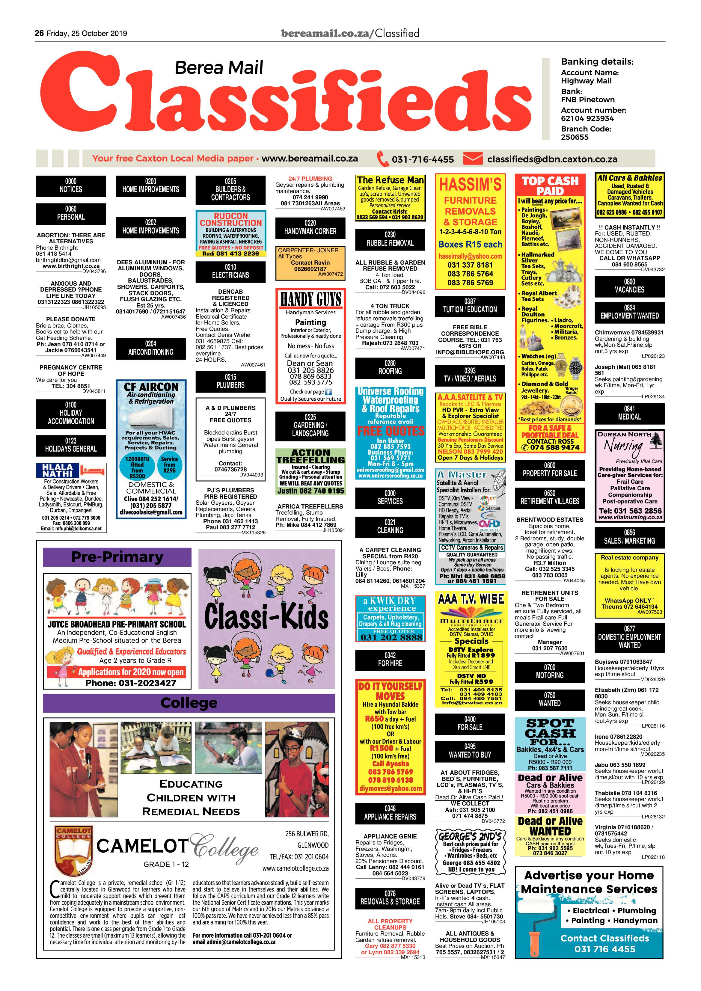 Berea Mail 25 October 2019 page 26