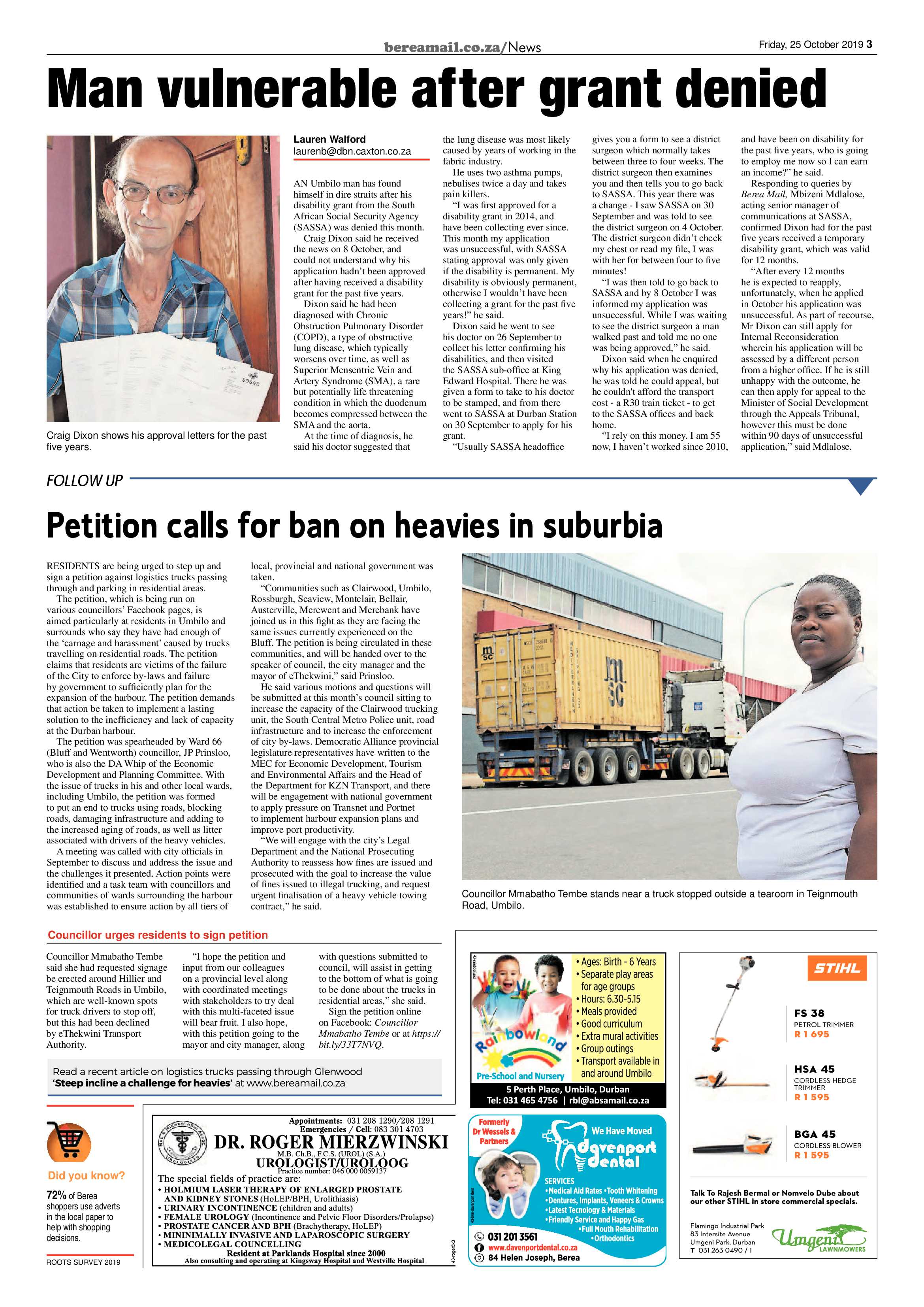 Berea Mail 25 October 2019 page 3