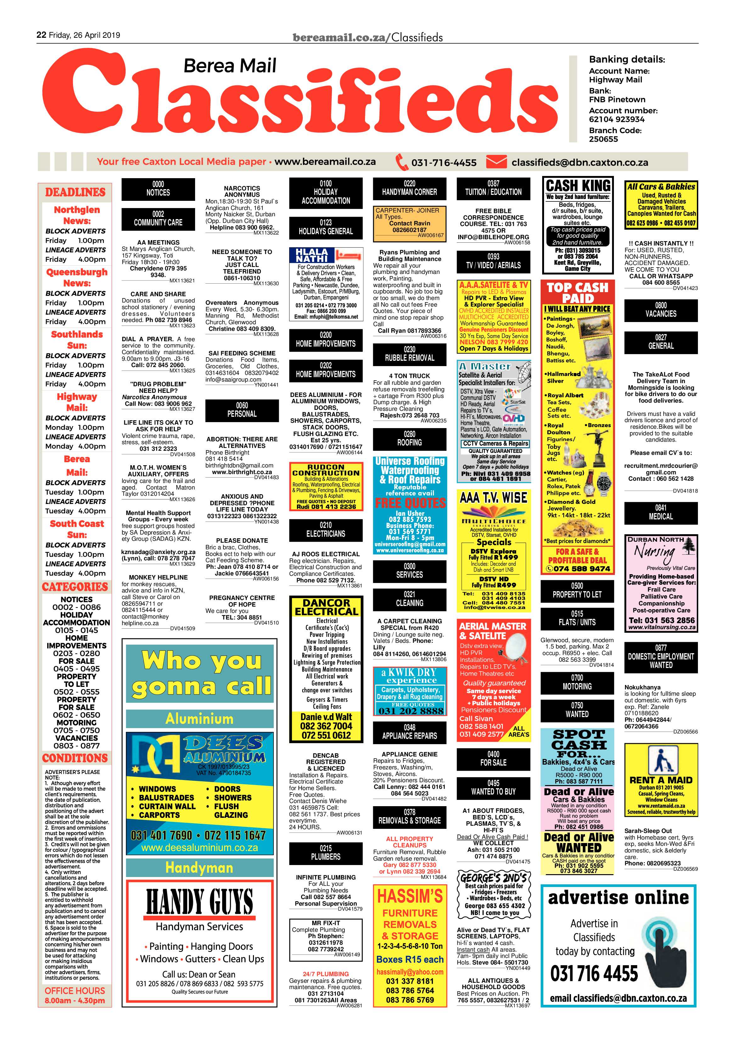 Berea Mail 26 April 2019 page 22