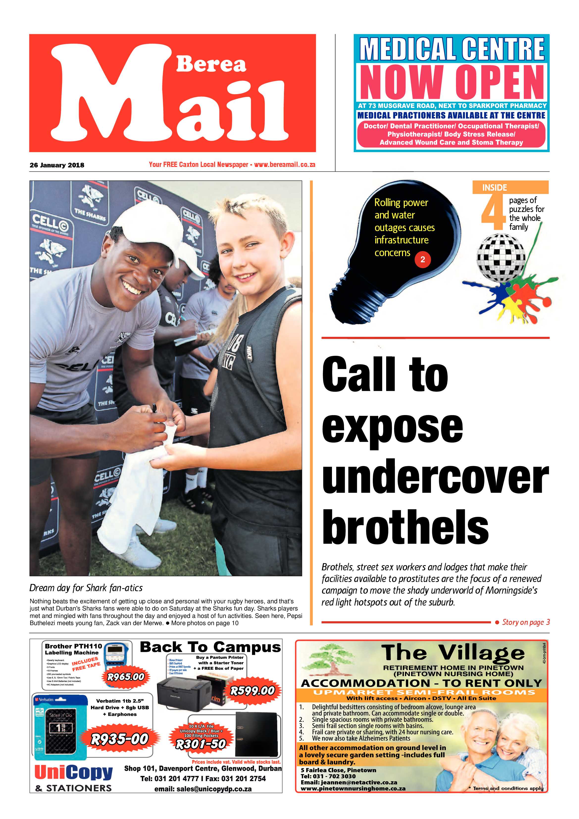 Berea Mail 26 January 2018 page 1