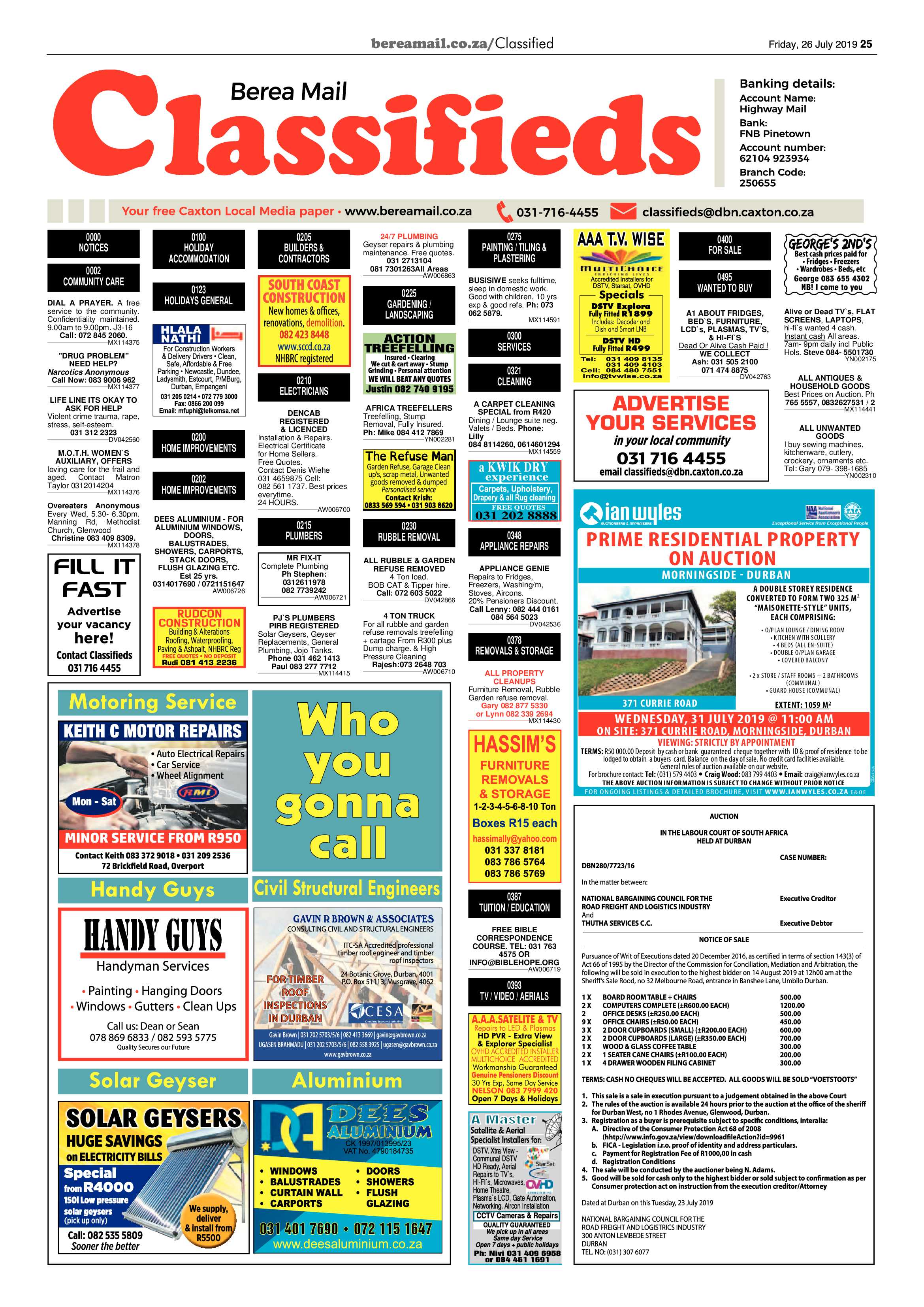 Berea Mail 26 July 2019 page 25