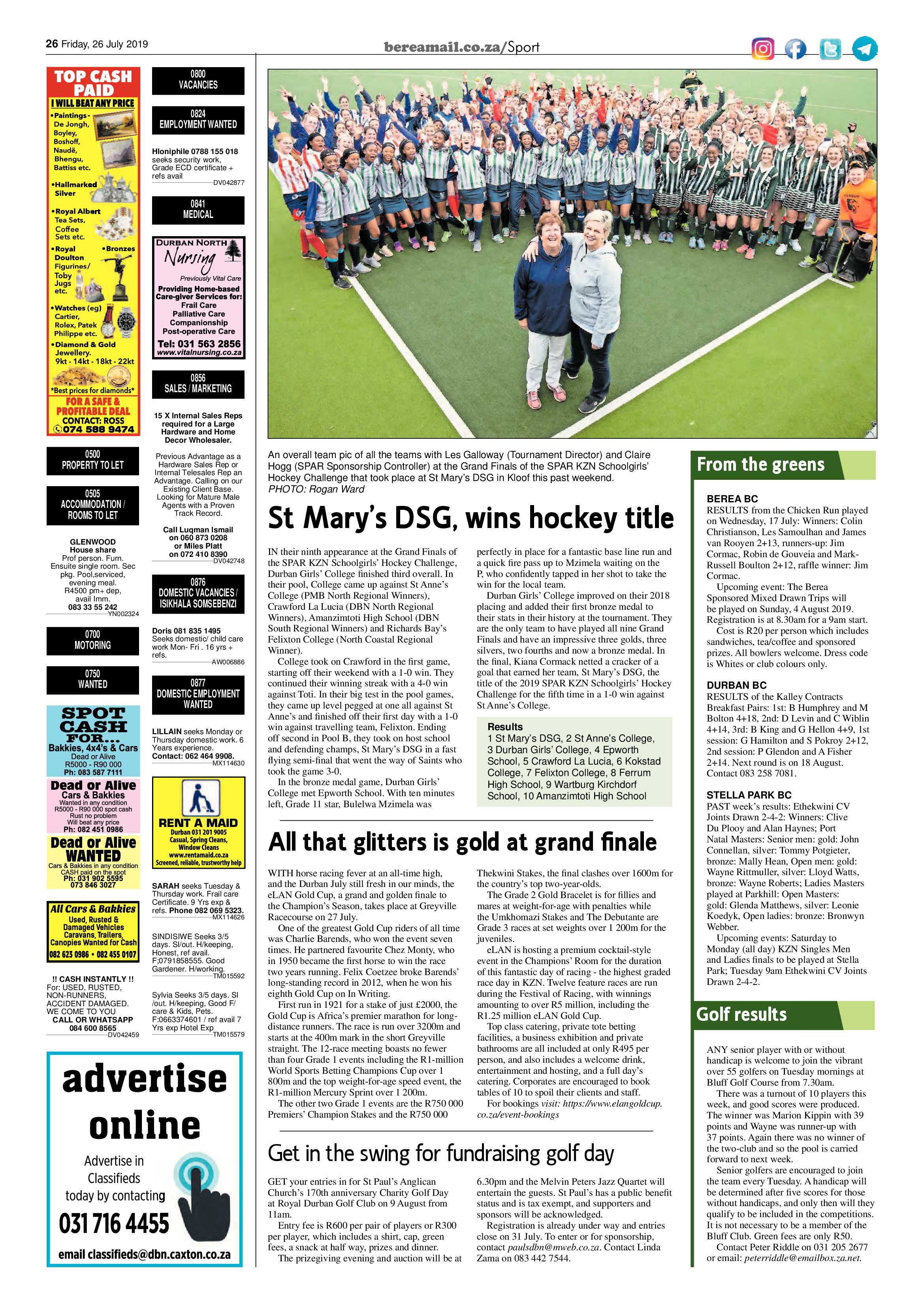 Berea Mail 26 July 2019 page 26