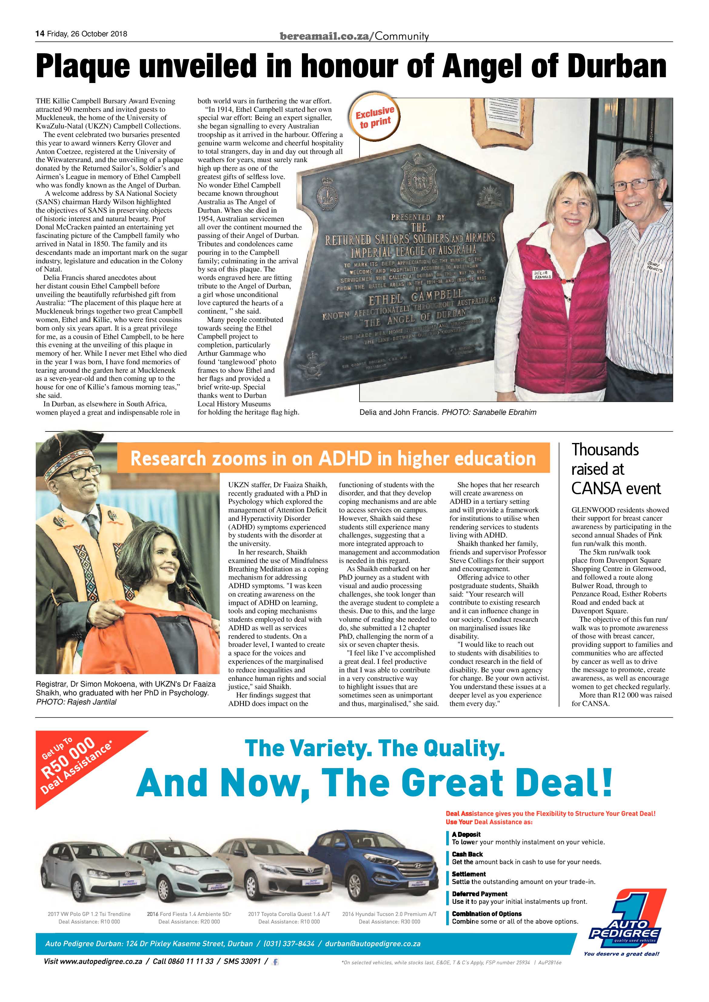 Berea Mail 26 October 2018 page 14