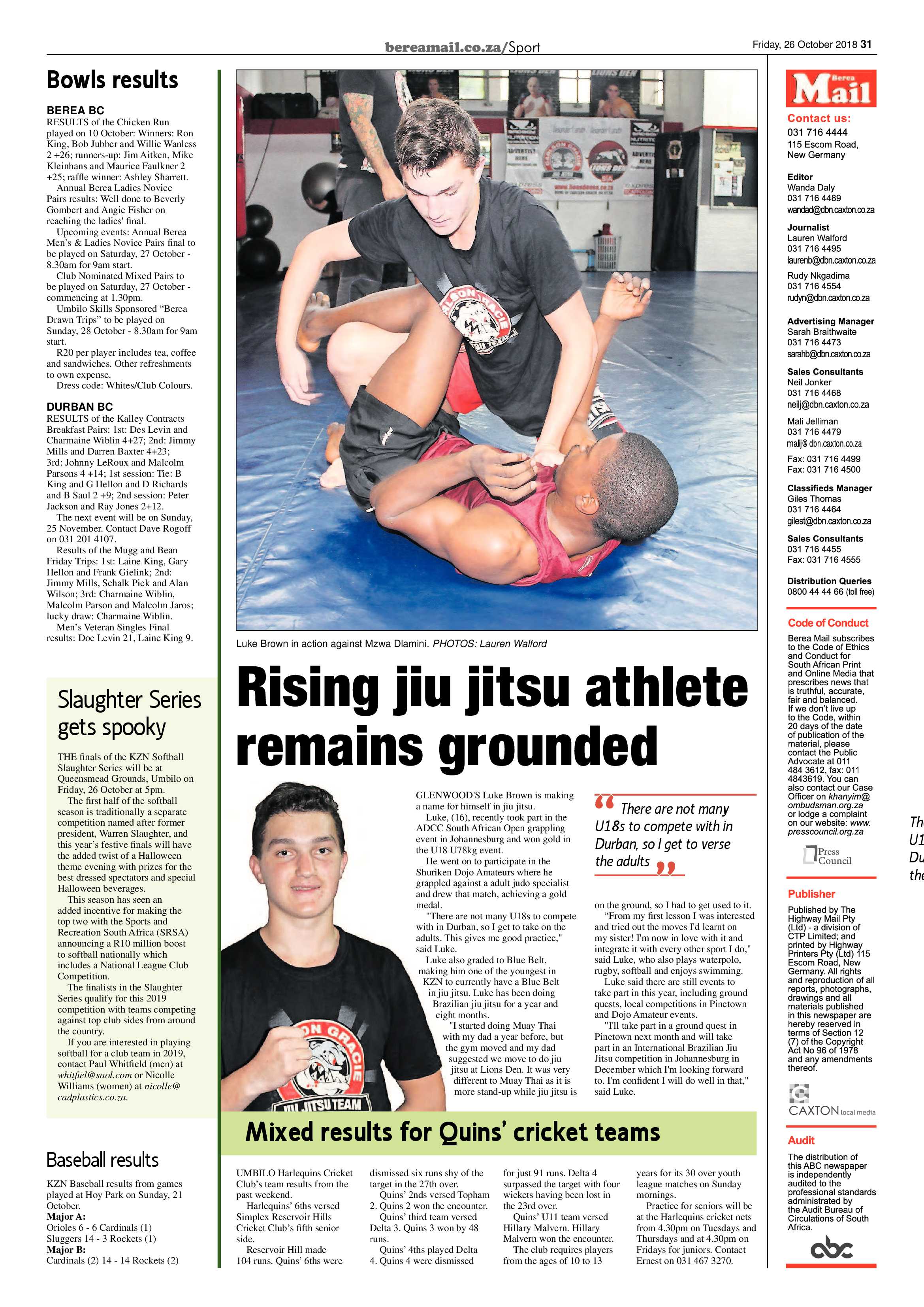 Berea Mail 26 October 2018 page 31