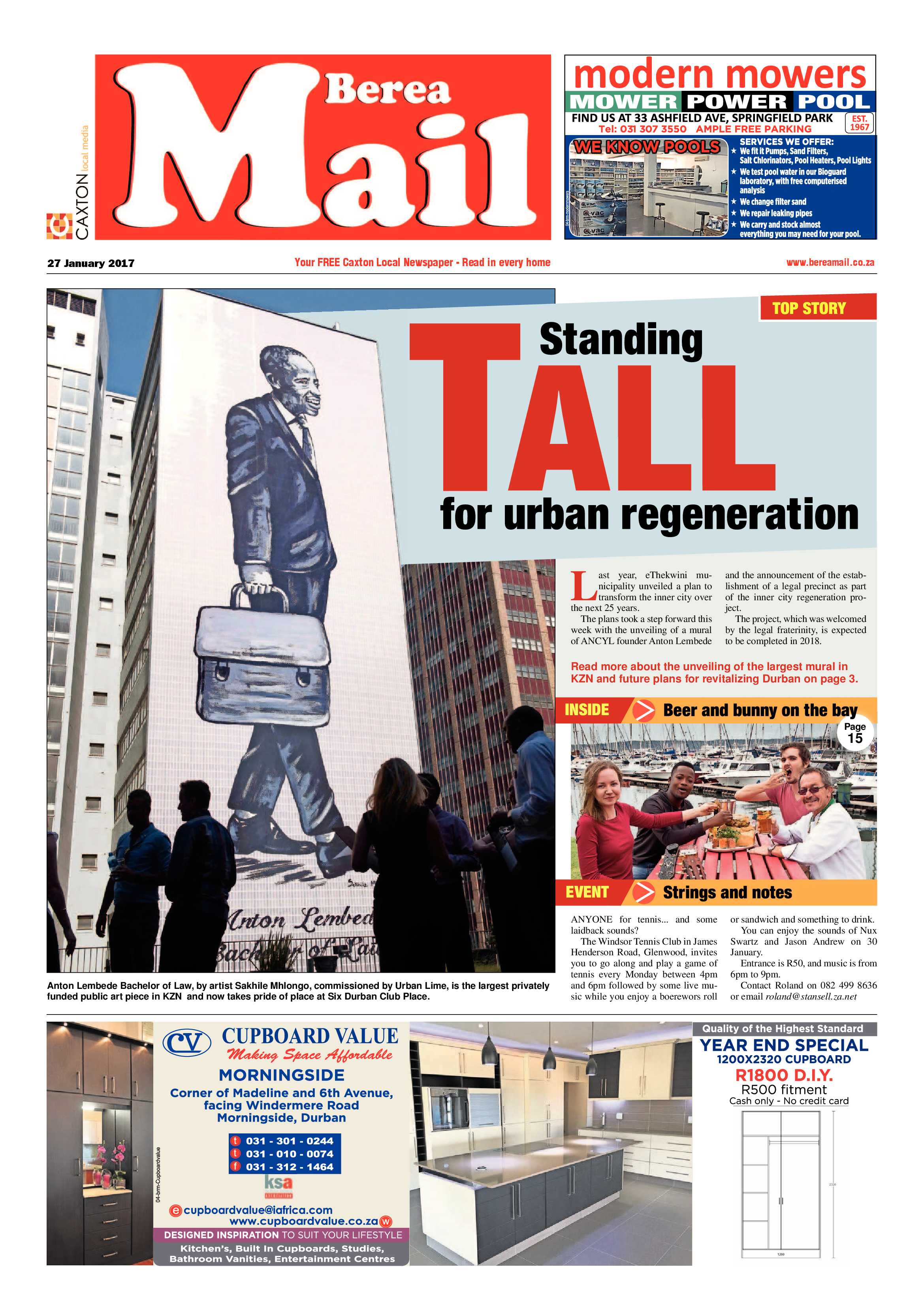Berea Mail 27 January 2017 page 1