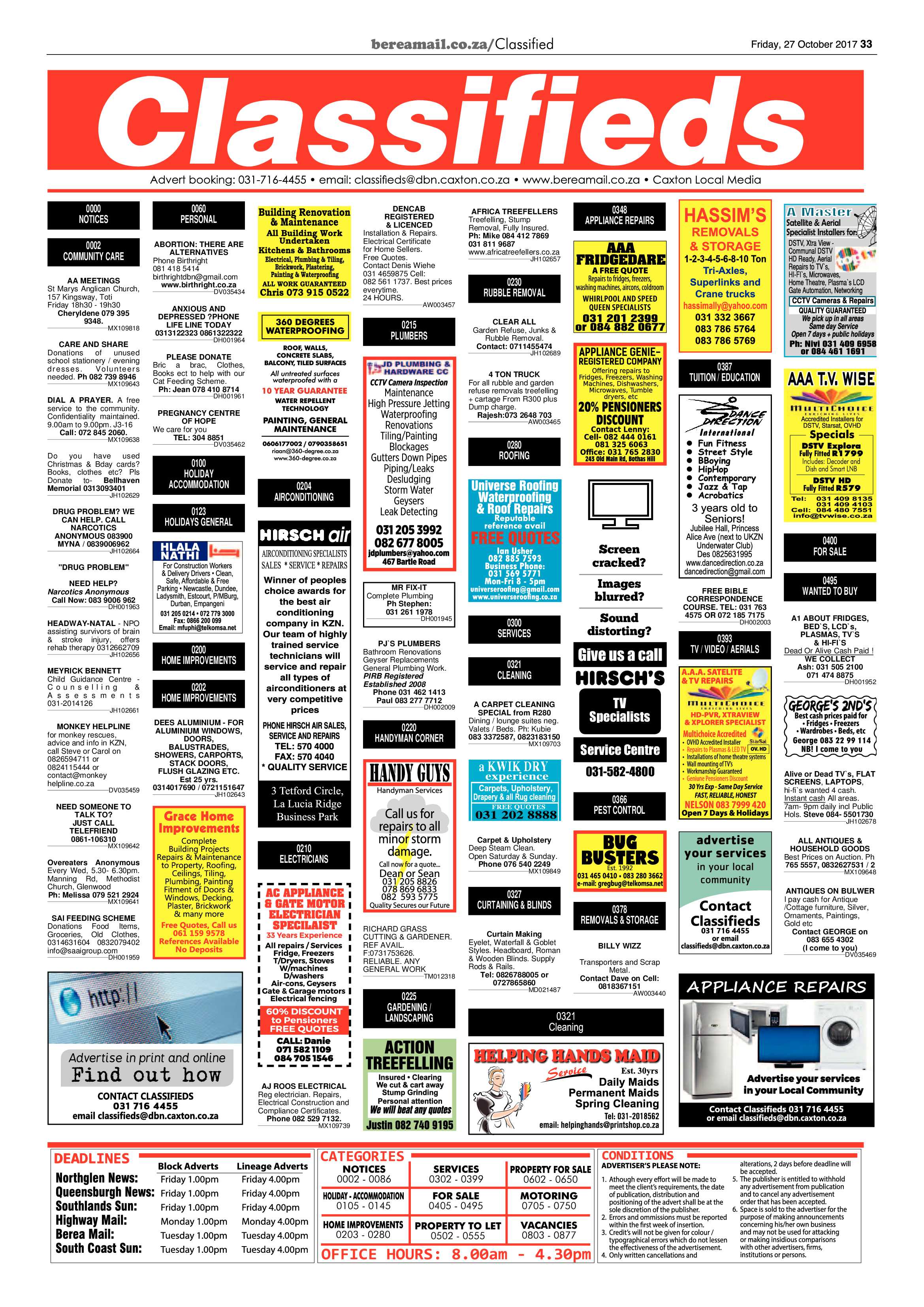 Berea Mail 27 October 2017 page 33