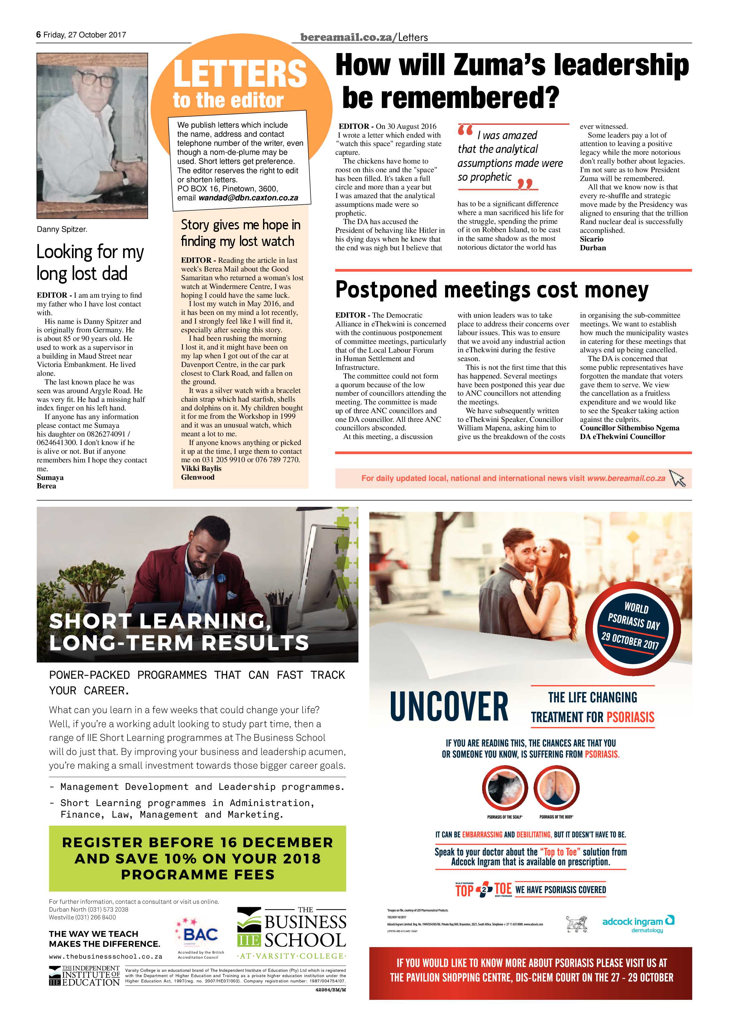 Berea Mail 27 October 2017 page 6