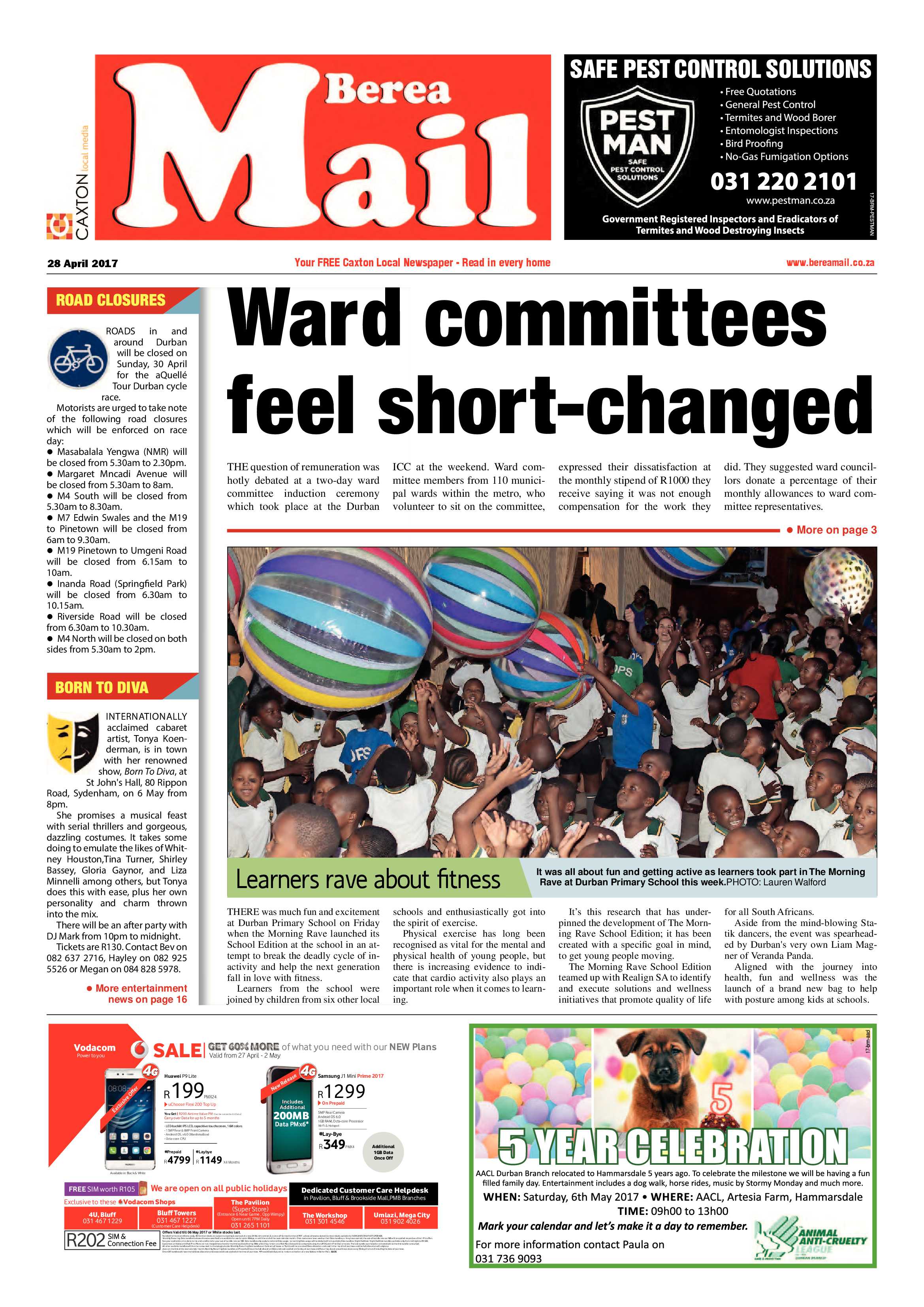 Berea Mail 28 April 2017 page 1
