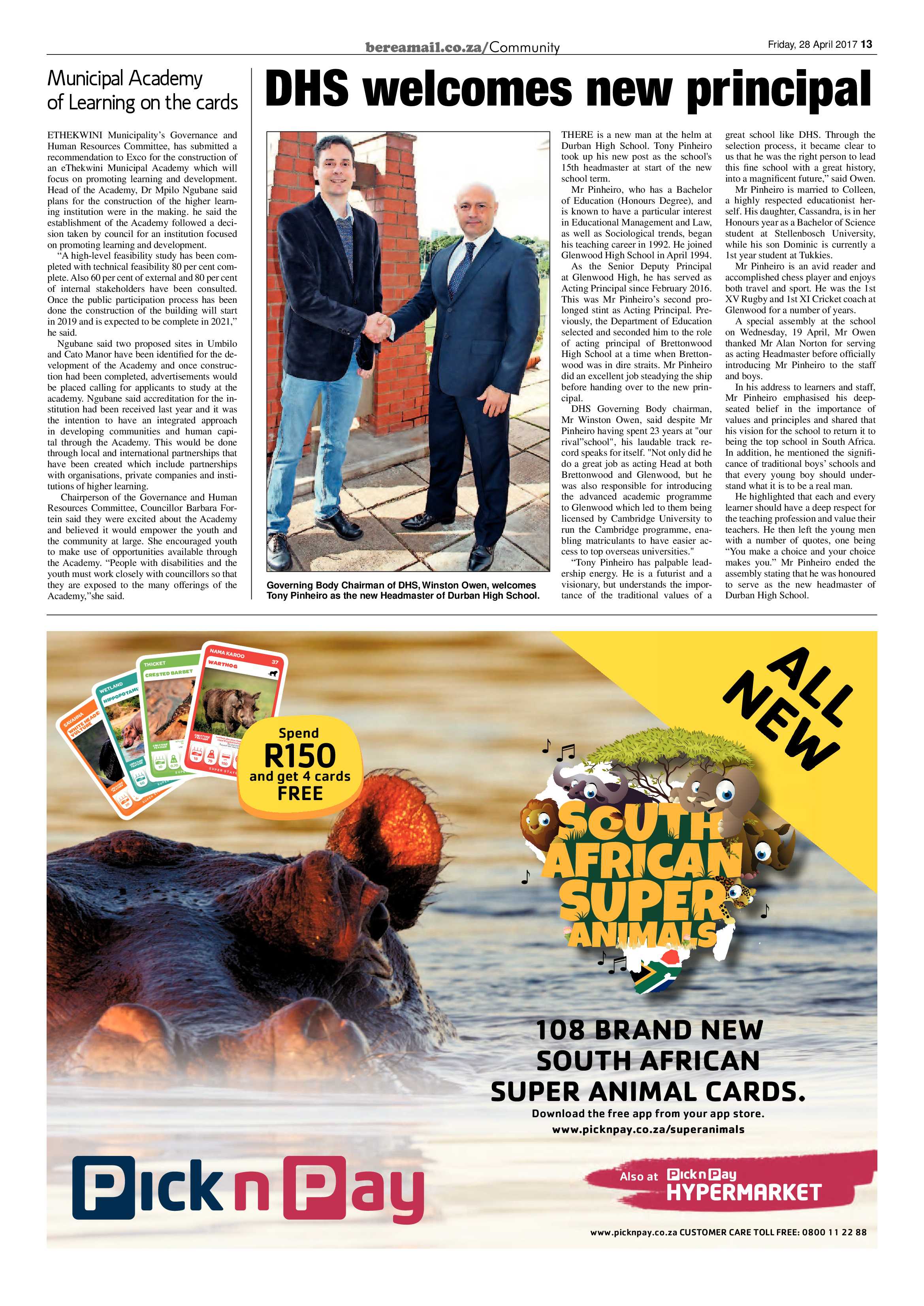 Berea Mail 28 April 2017 page 13