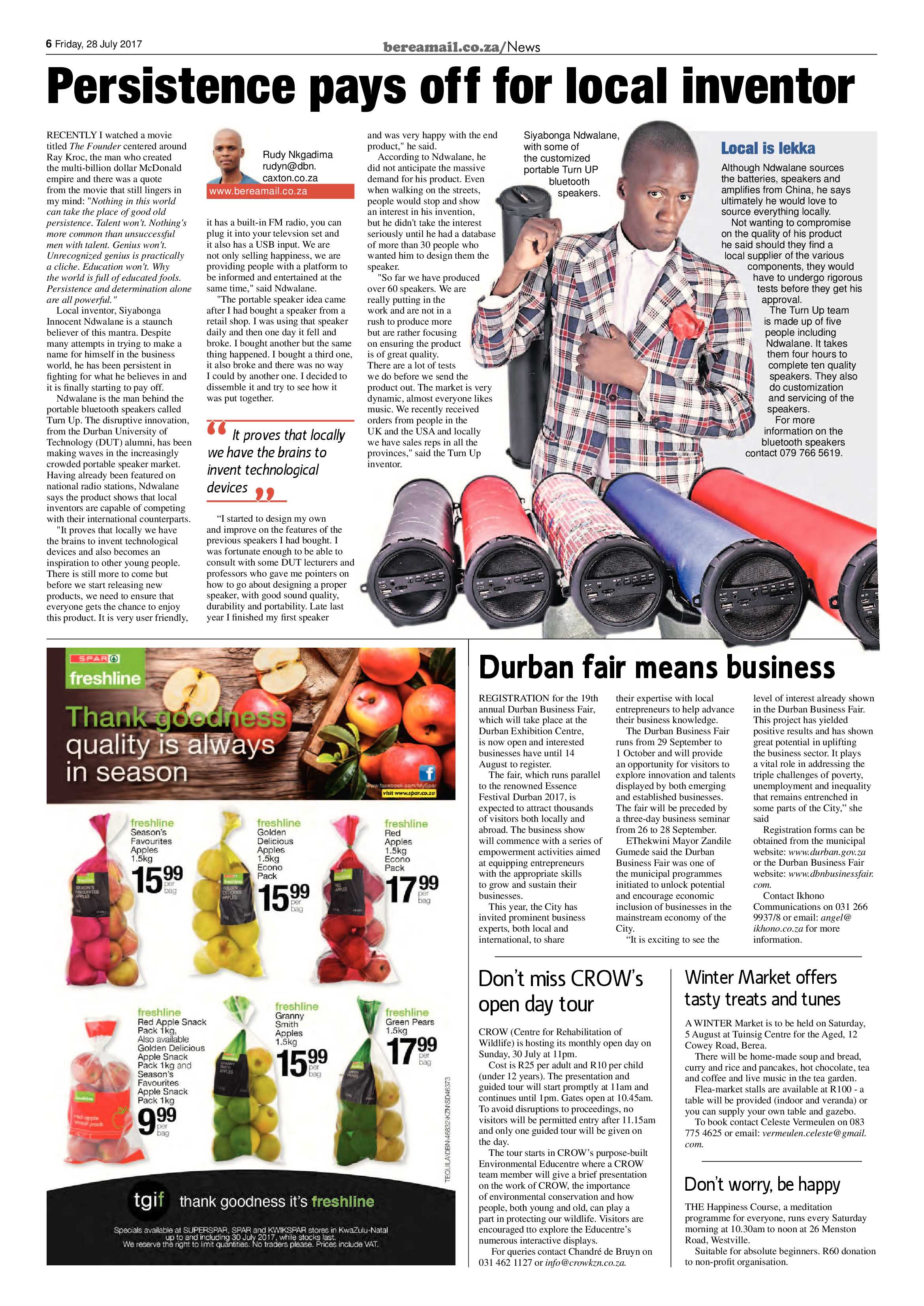 Berea Mail 28 July 2017 page 6