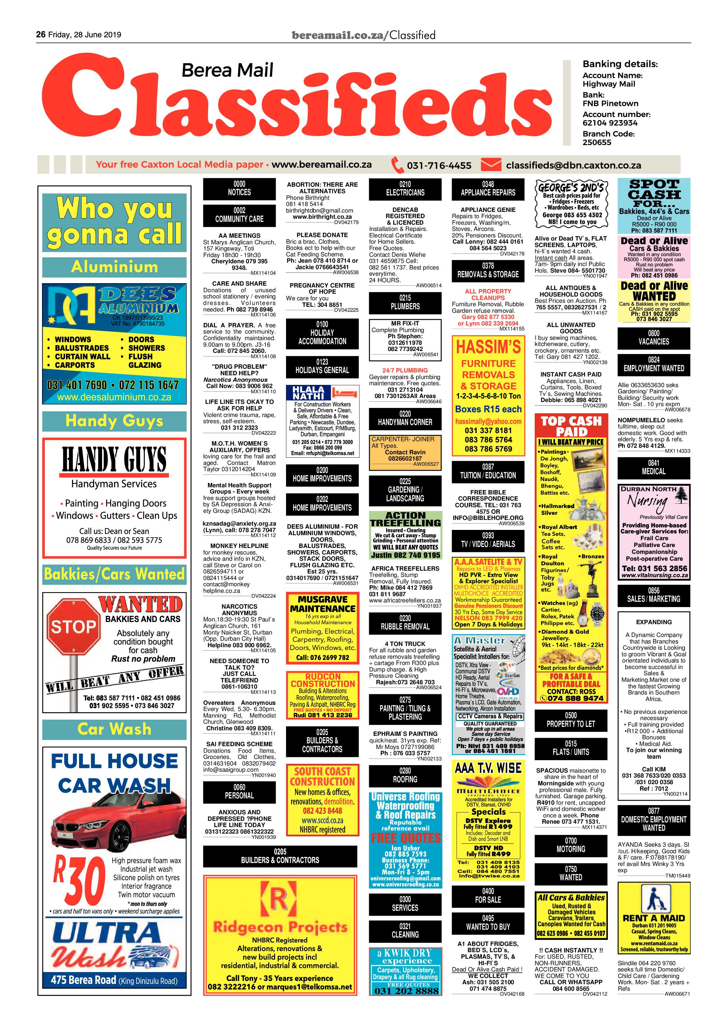 Berea Mail 28 June 2019 page 26
