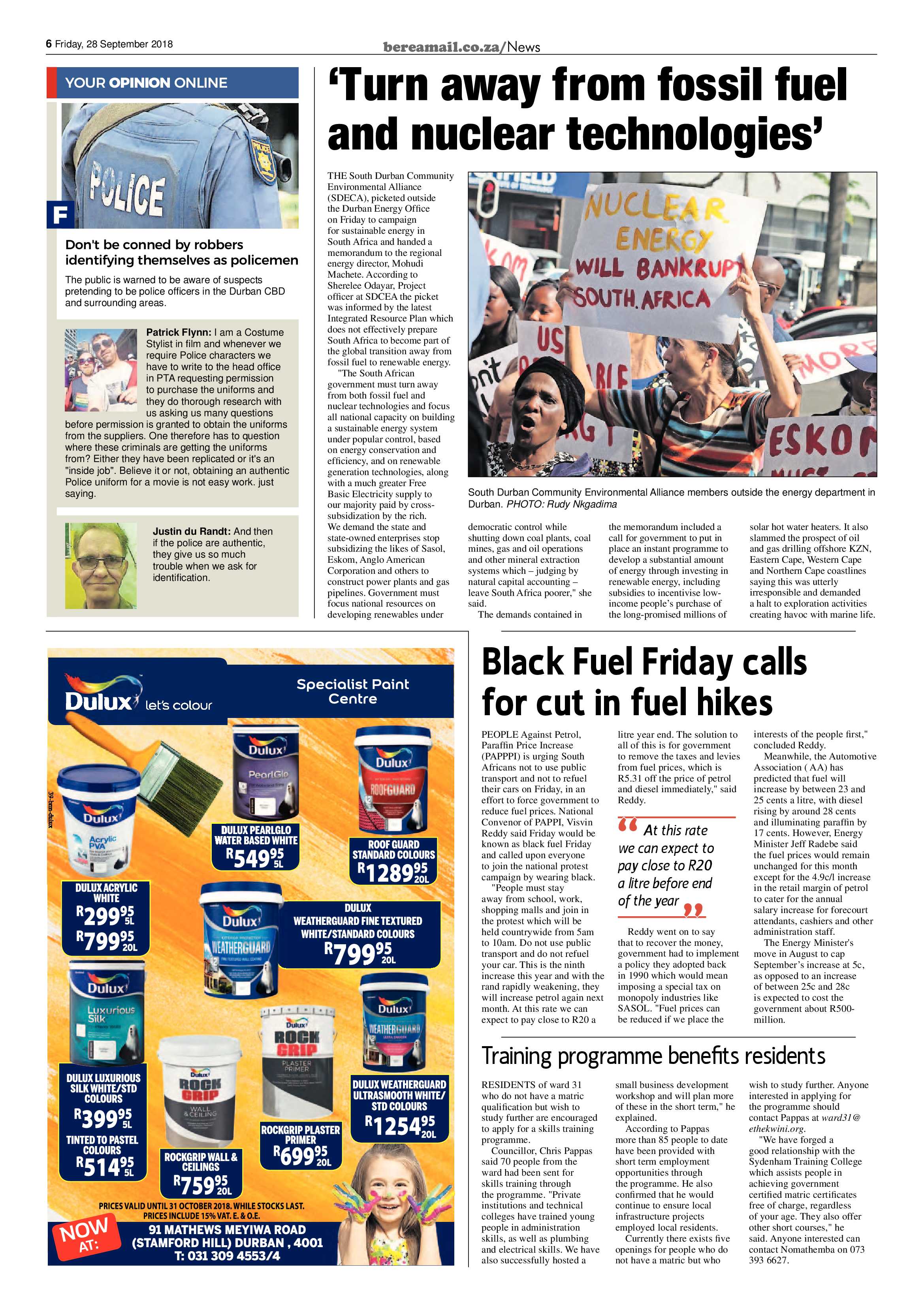 Berea Mail 28 September 2018 page 6