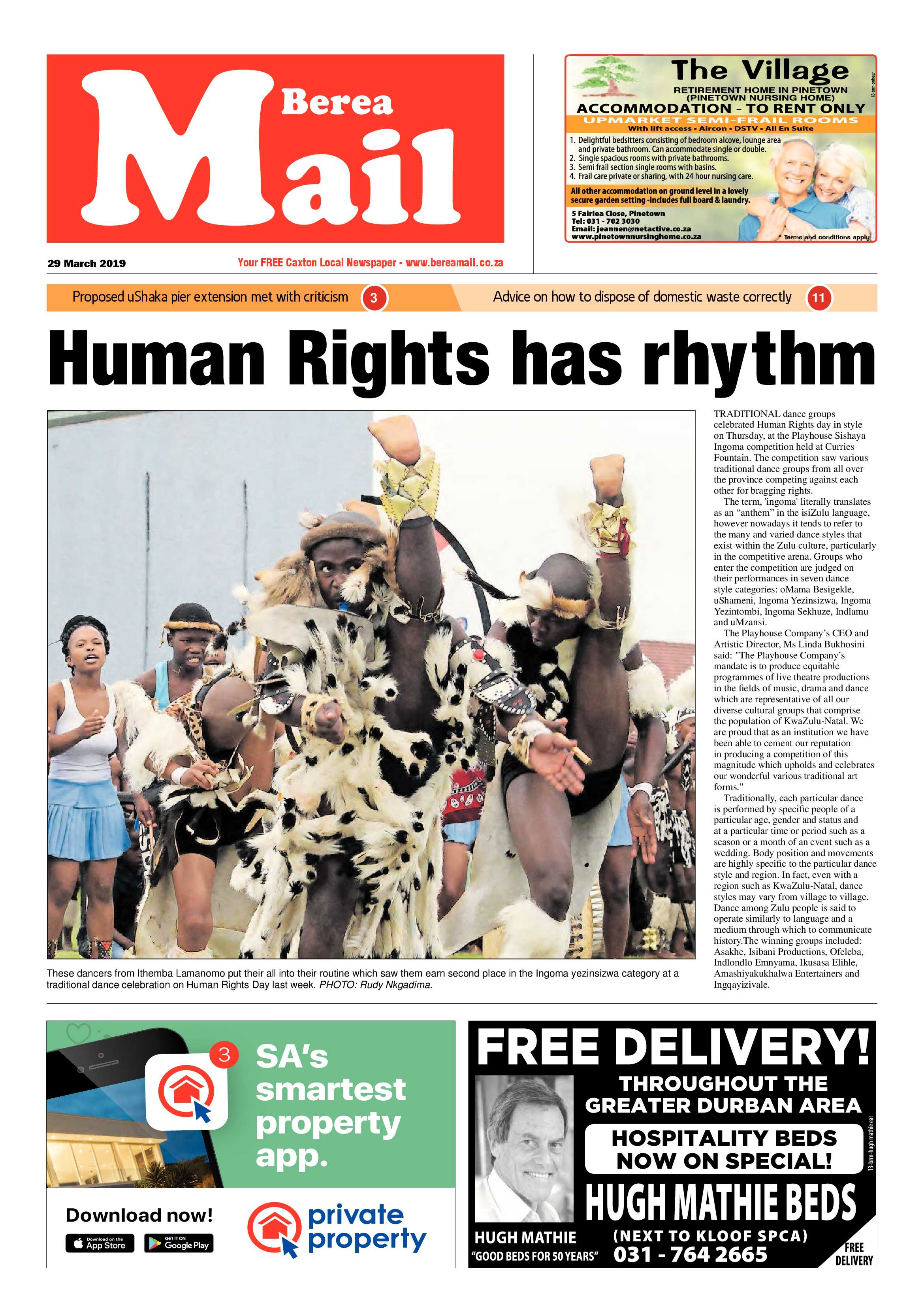 Berea Mail 29 April 2019 page 1