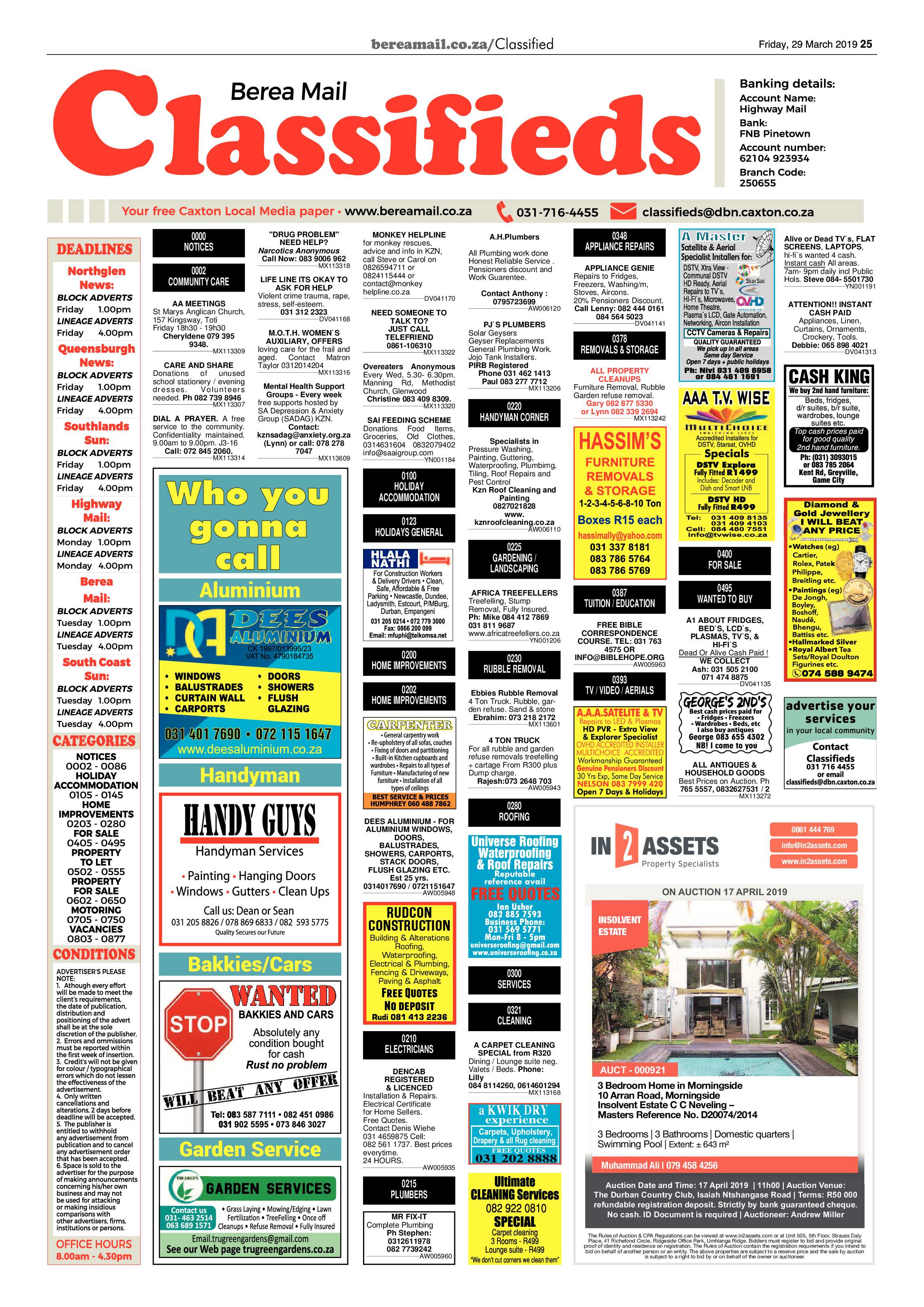 Berea Mail 29 April 2019 page 25