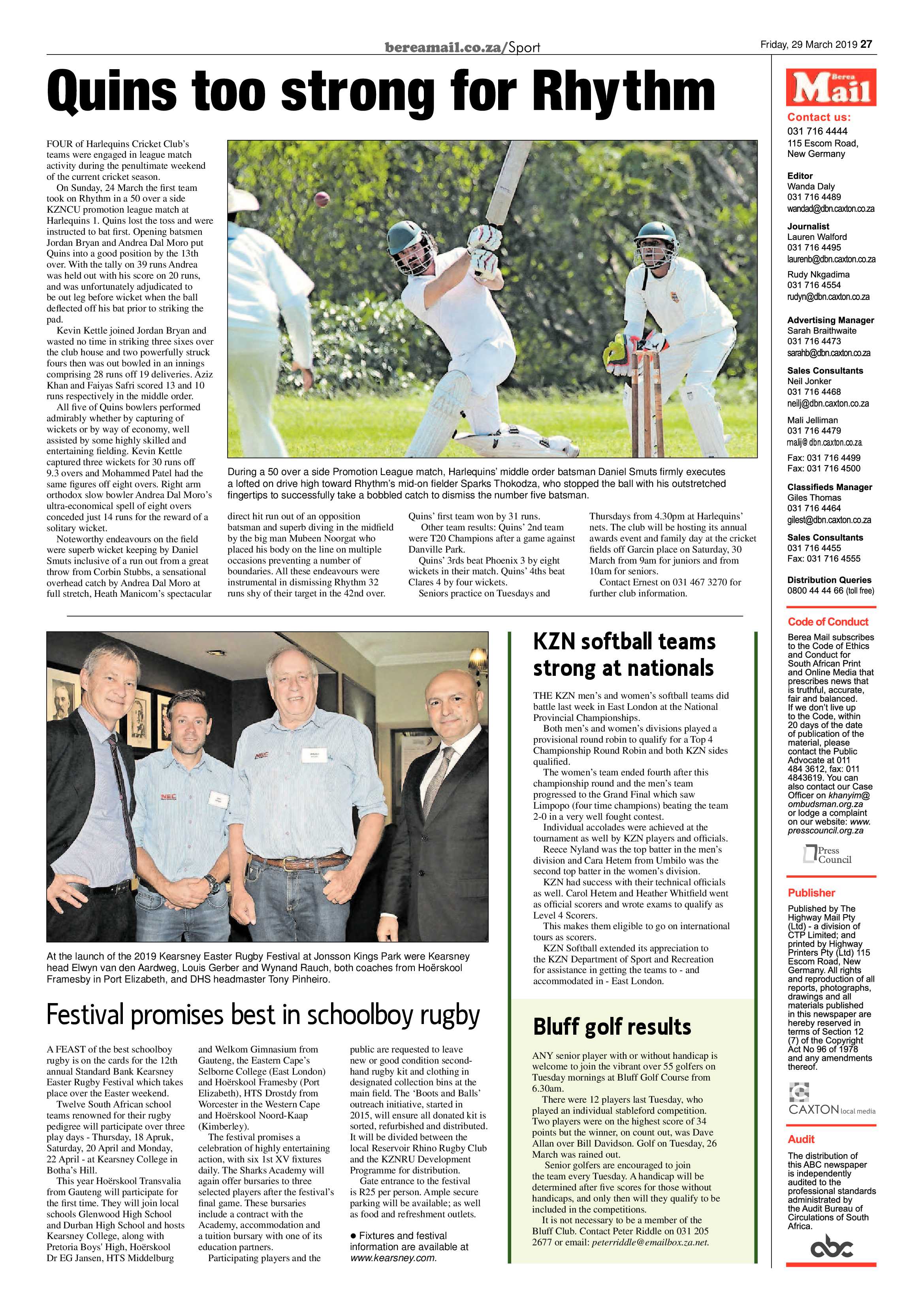 Berea Mail 29 April 2019 page 27