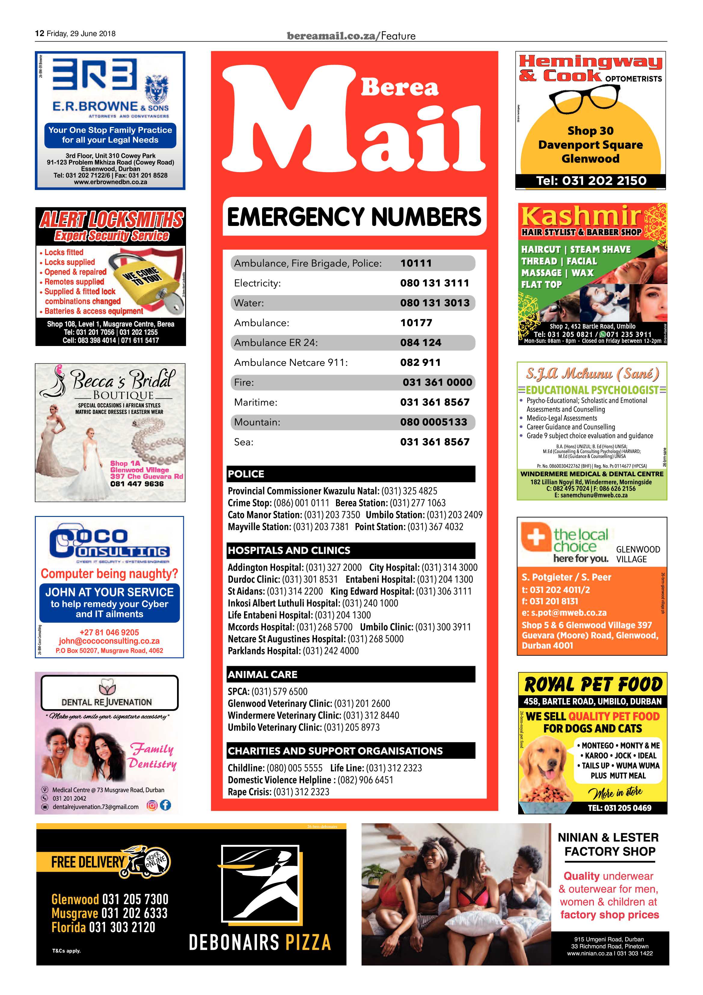 Berea Mail 29 June 2018 page 12