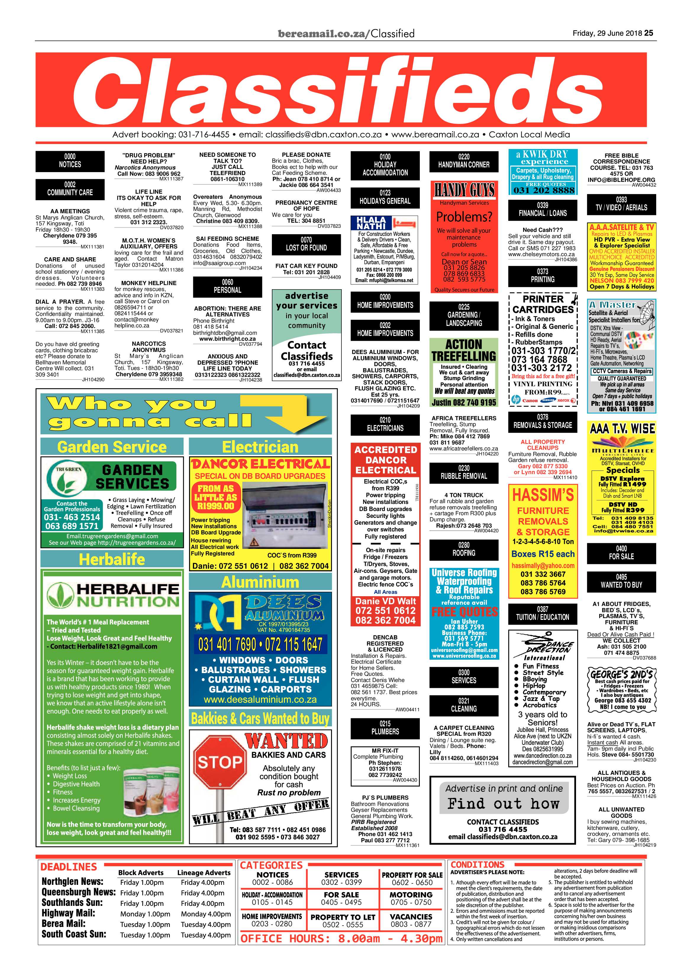 Berea Mail 29 June 2018 page 25