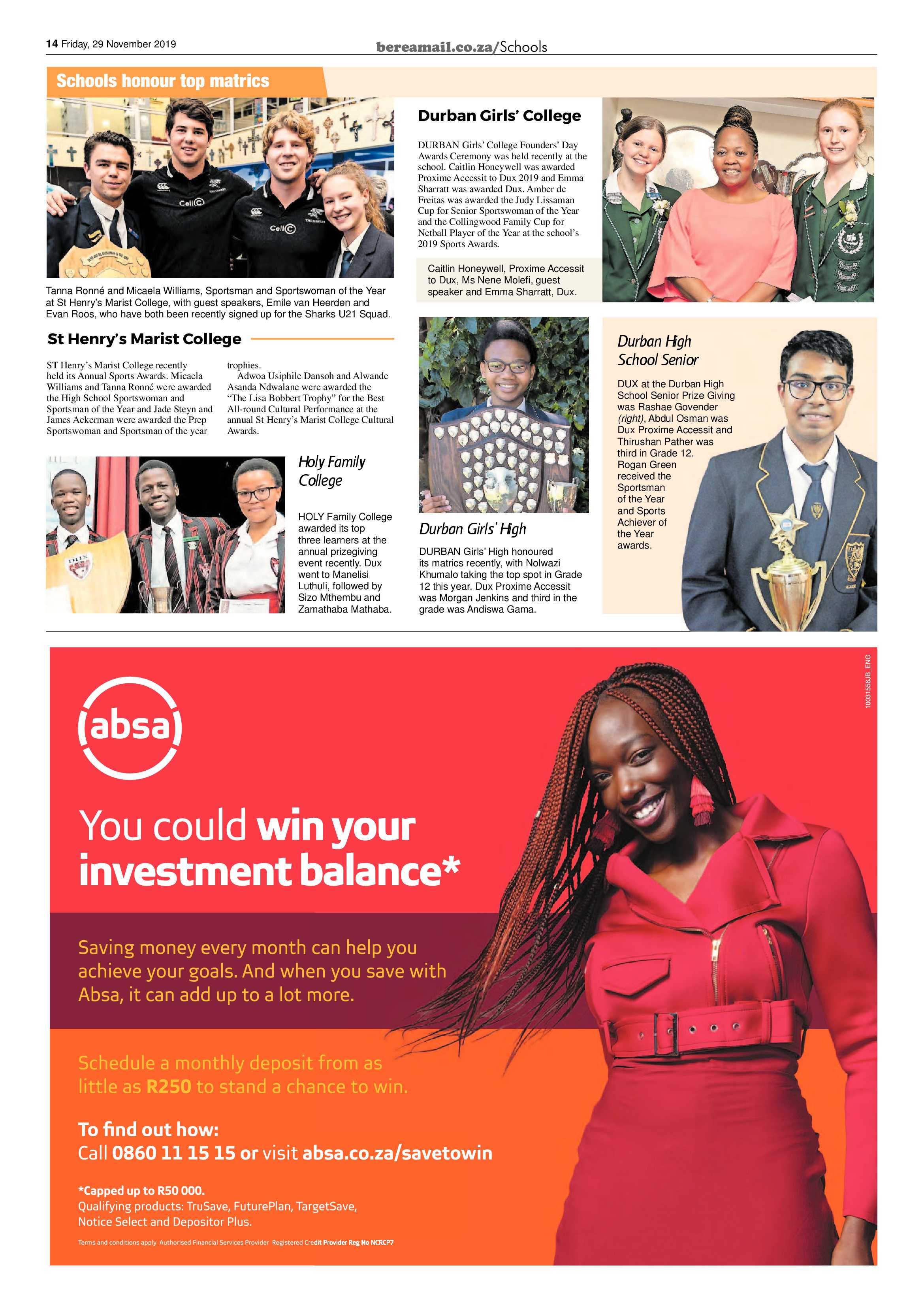 Berea Mail 29 November 2019 page 14