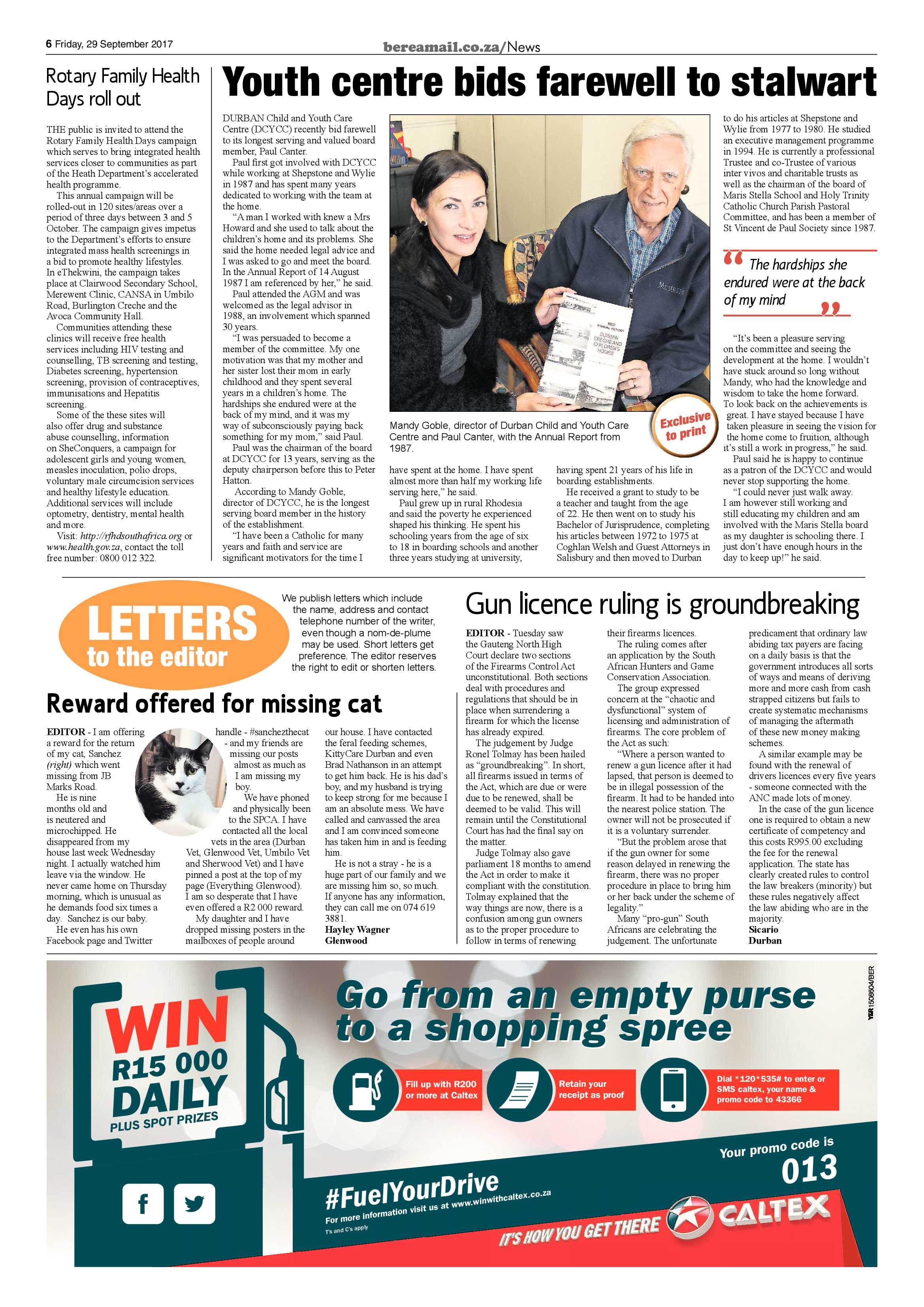 Berea Mail 29 September 2017 page 6
