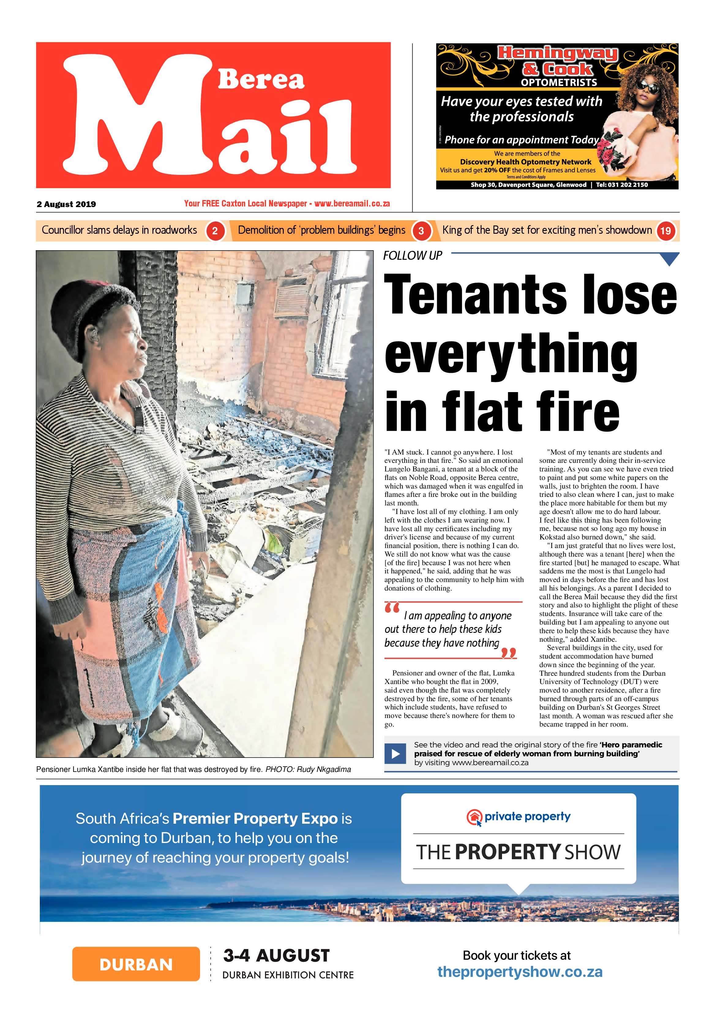 Berea Mail 2 August 2019 page 1