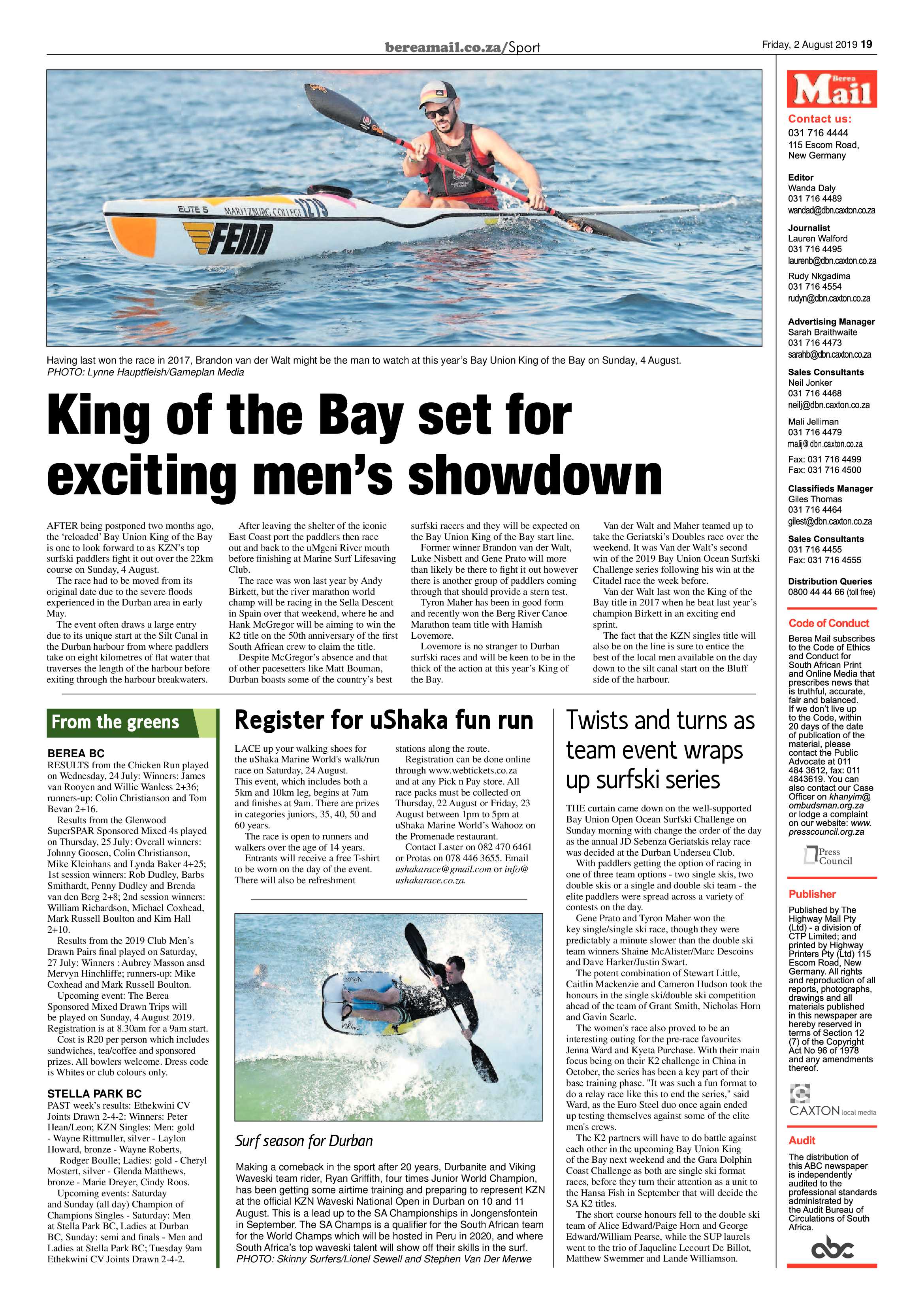 Berea Mail 2 August 2019 page 19