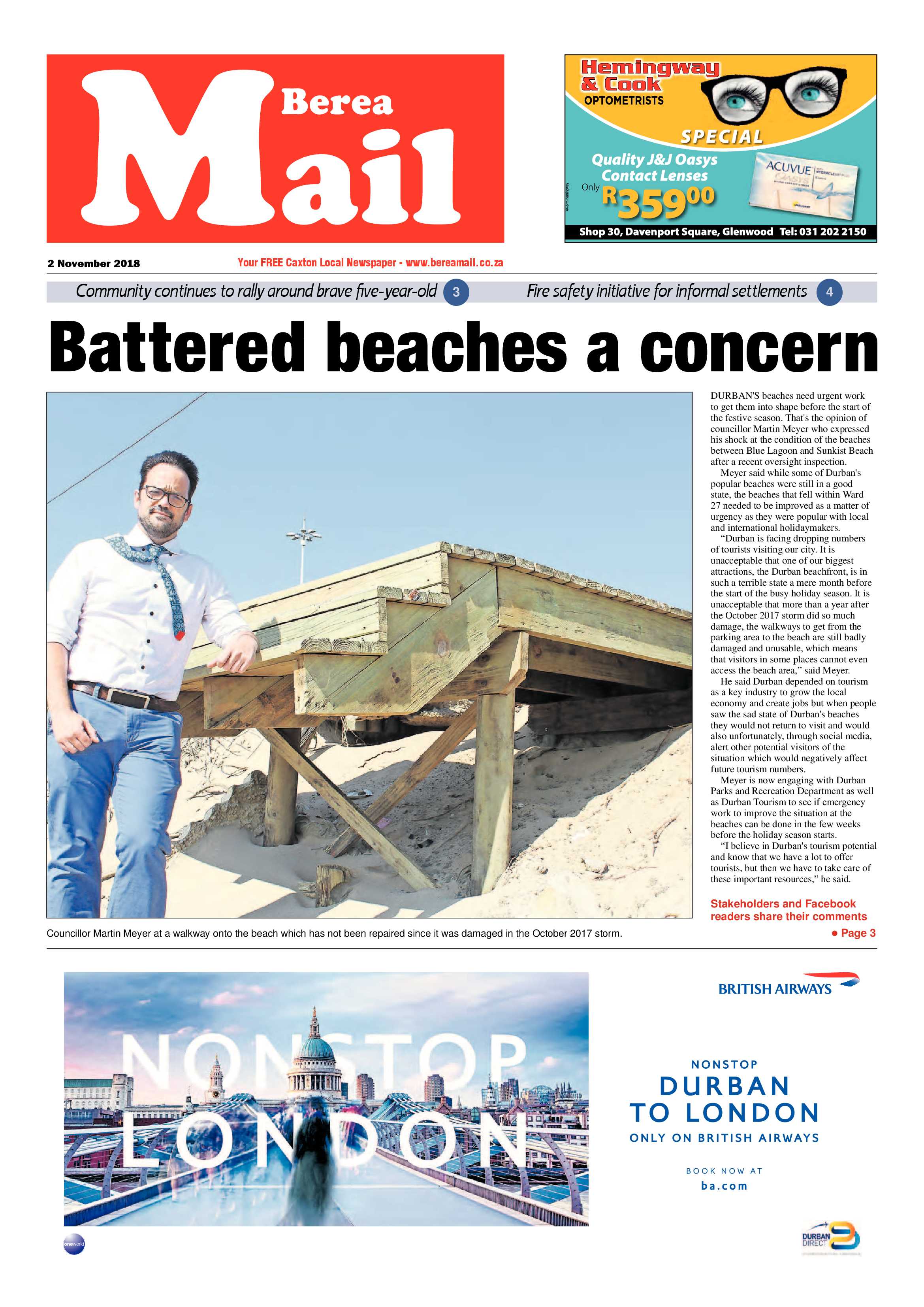 Berea Mail 2 November 2018 page 1