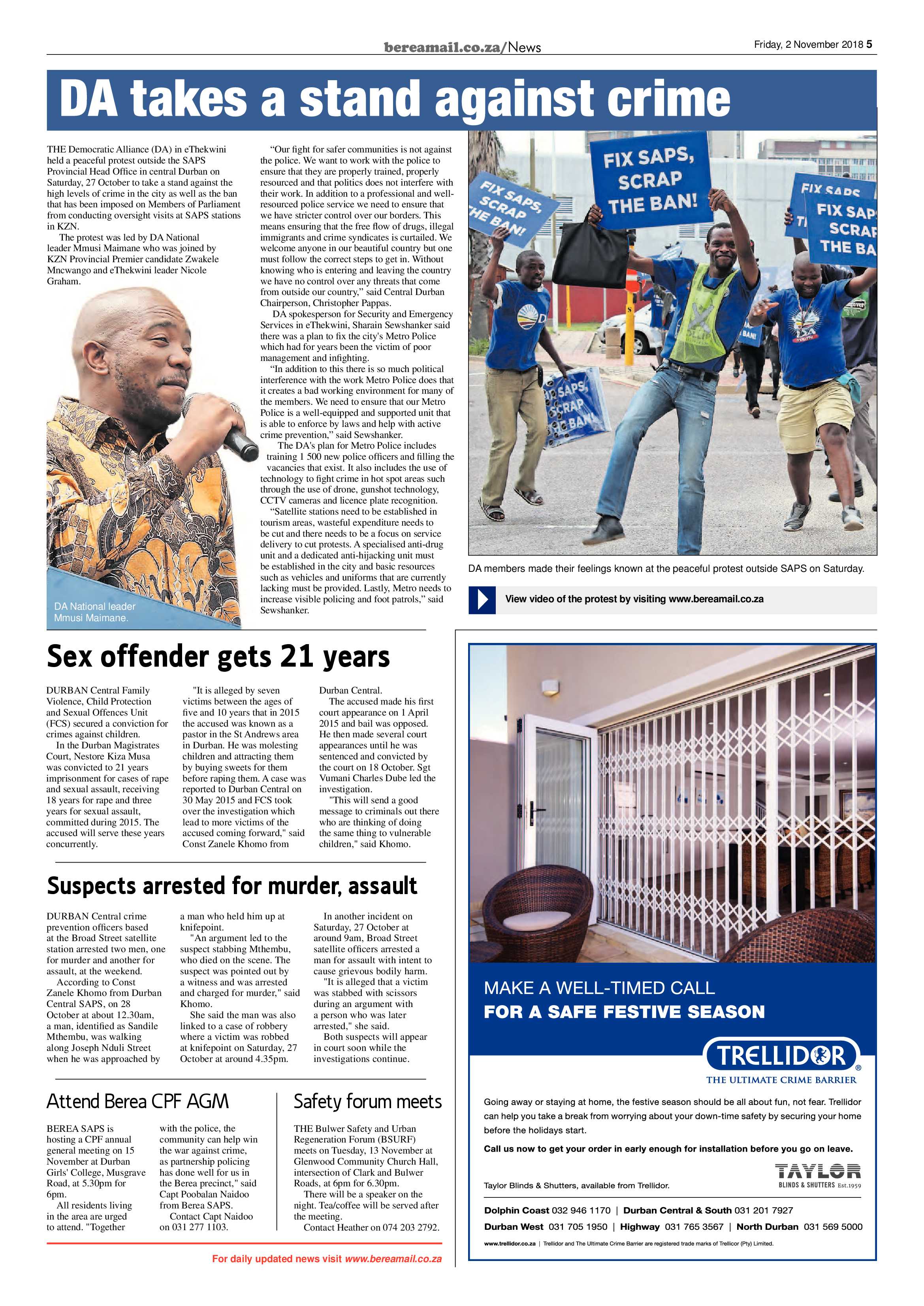 Berea Mail 2 November 2018 page 5