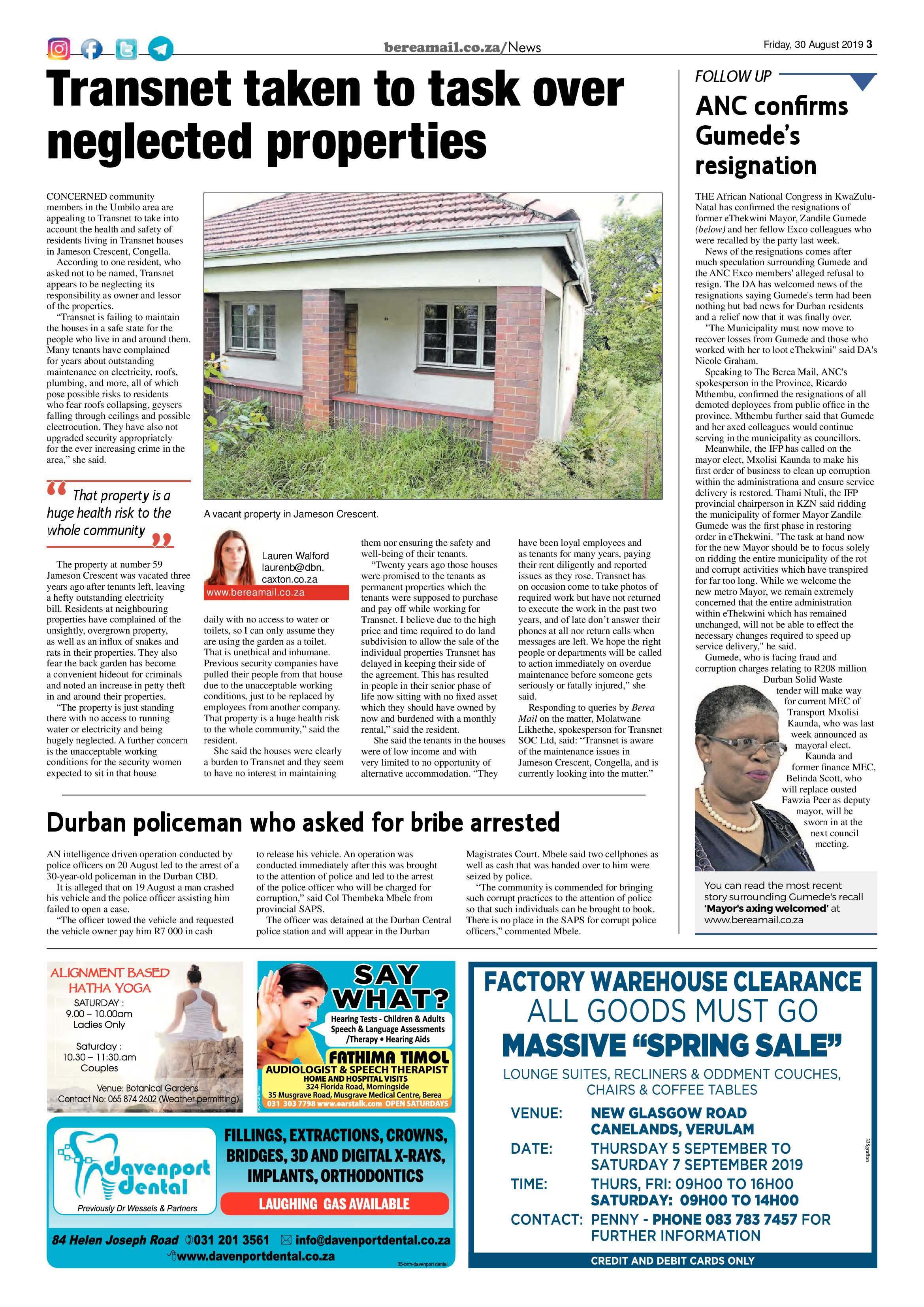 Berea Mail 30 August 2019 page 3