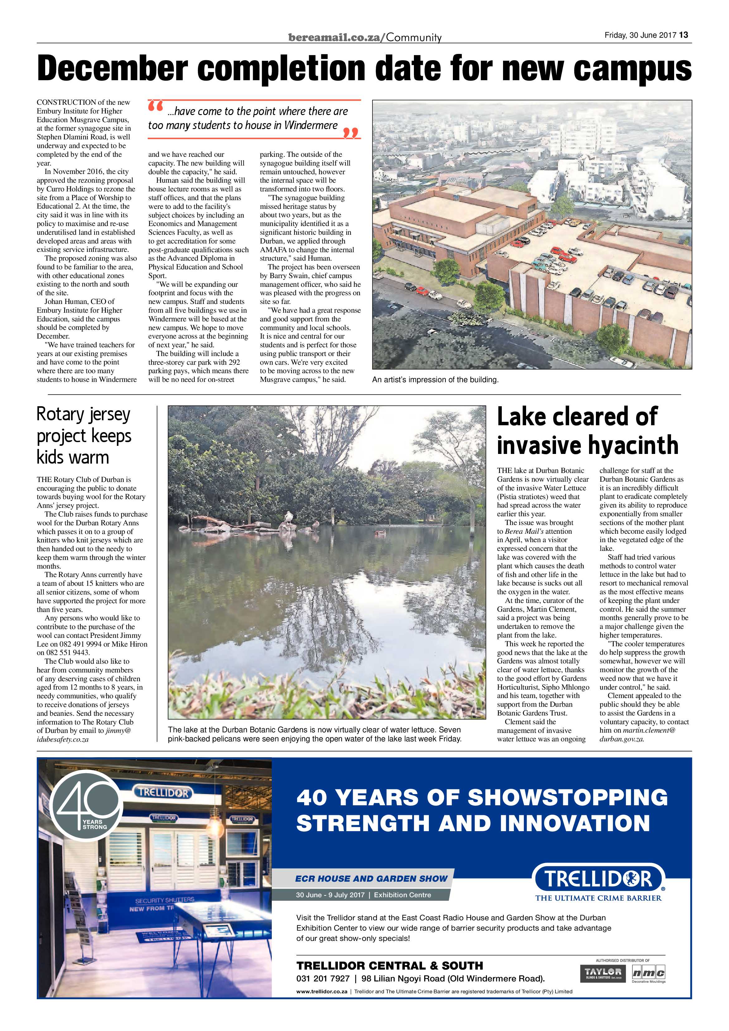 Berea Mail 30 June 2017 page 13