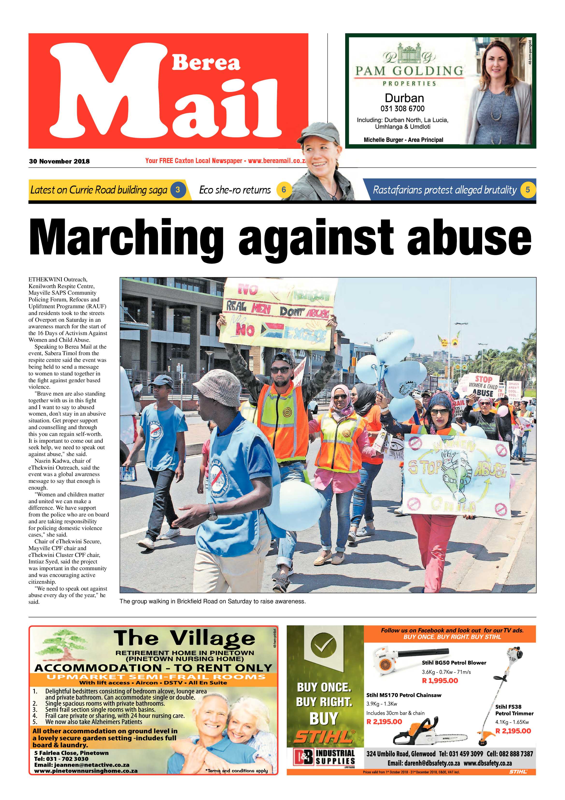 Berea Mail 30 November 2018 page 1
