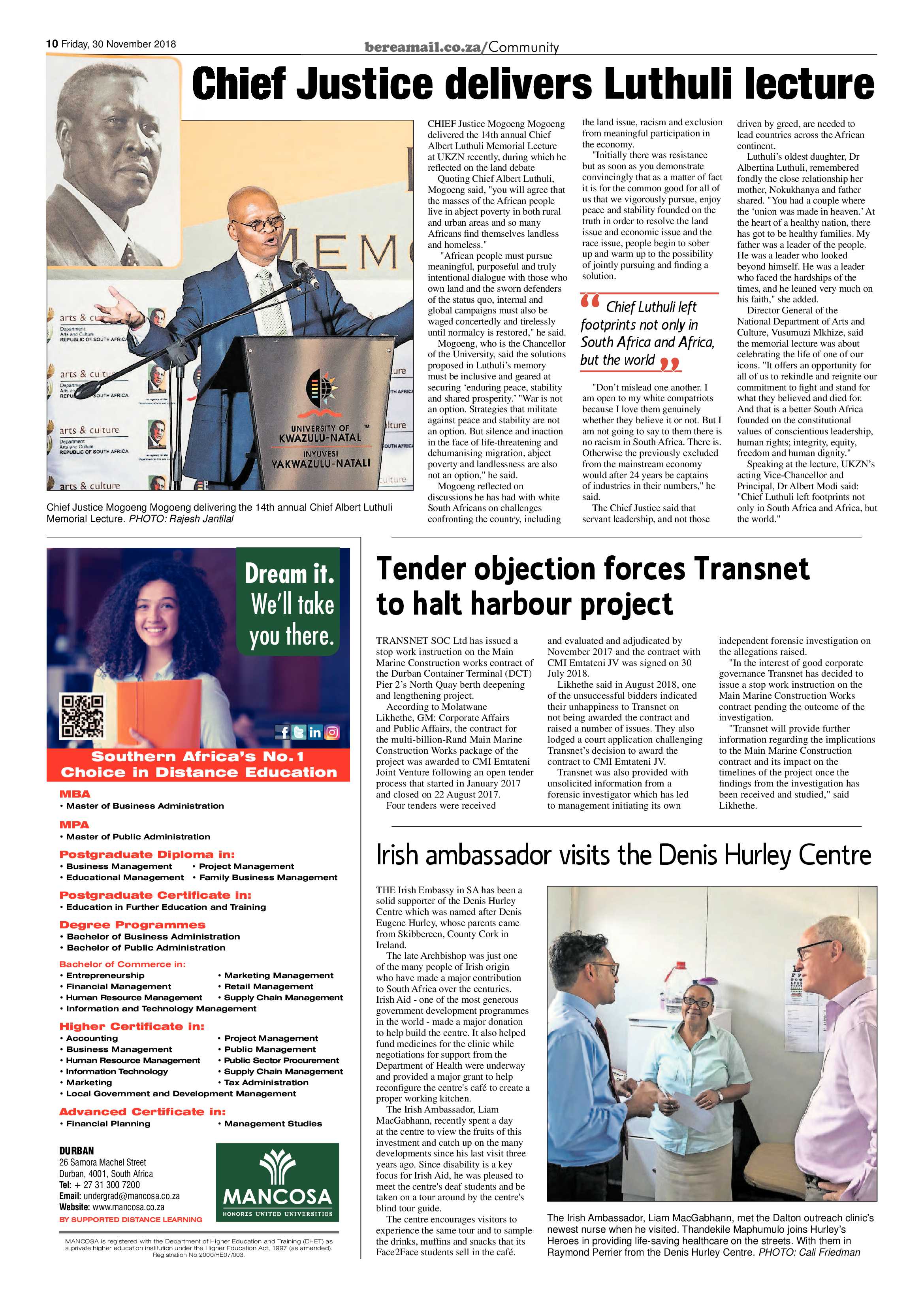 Berea Mail 30 November 2018 page 10