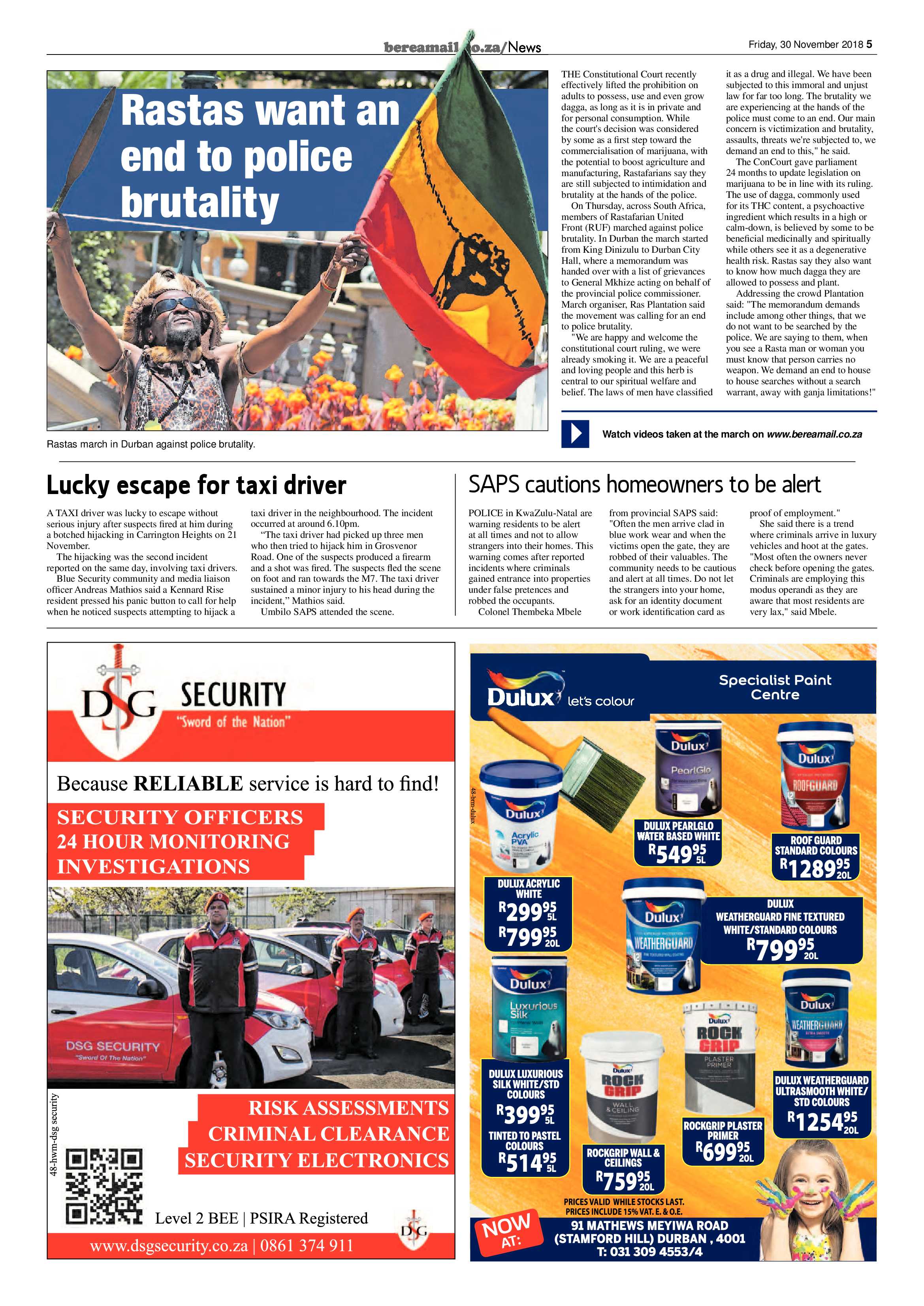 Berea Mail 30 November 2018 page 5