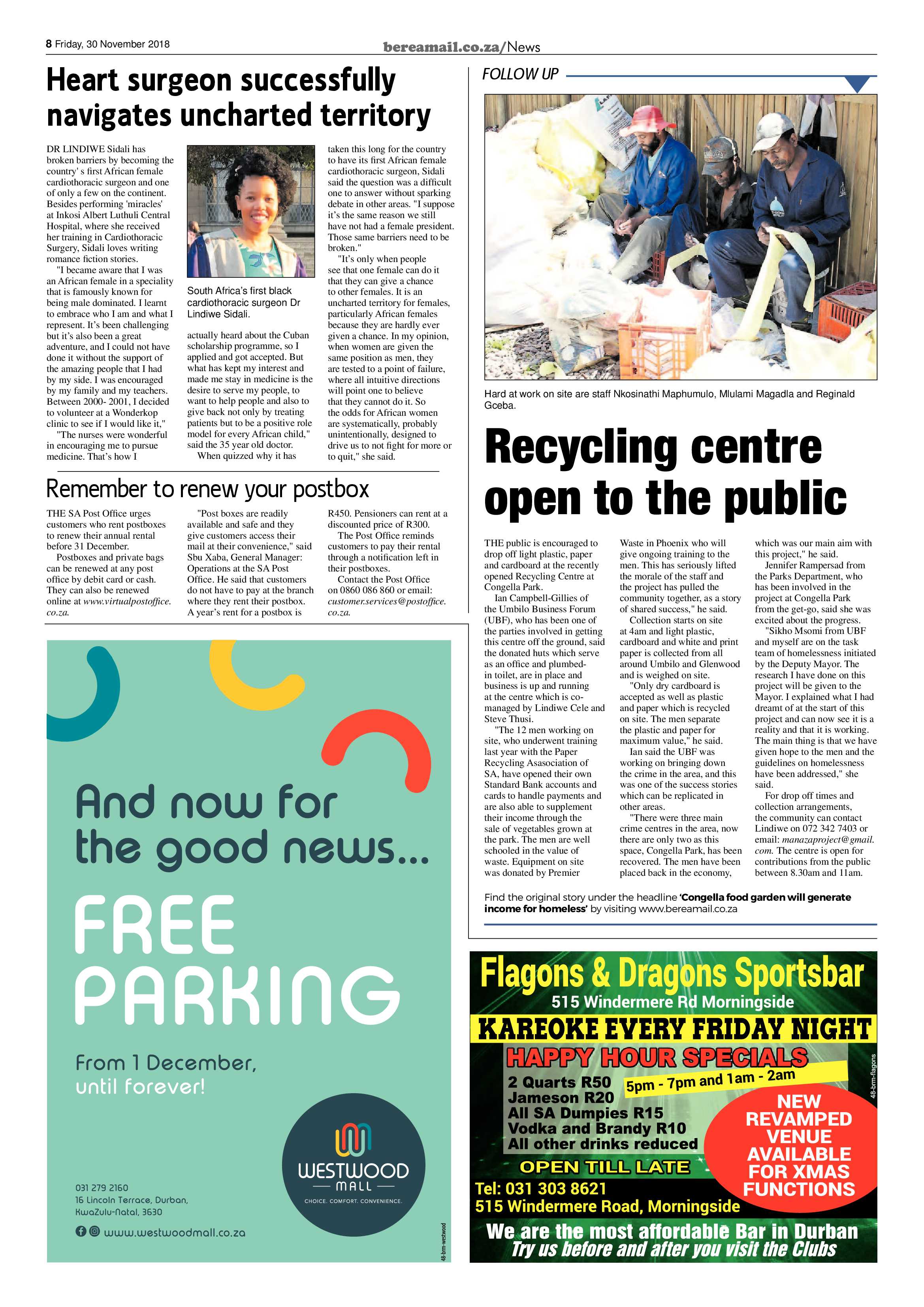 Berea Mail 30 November 2018 page 8