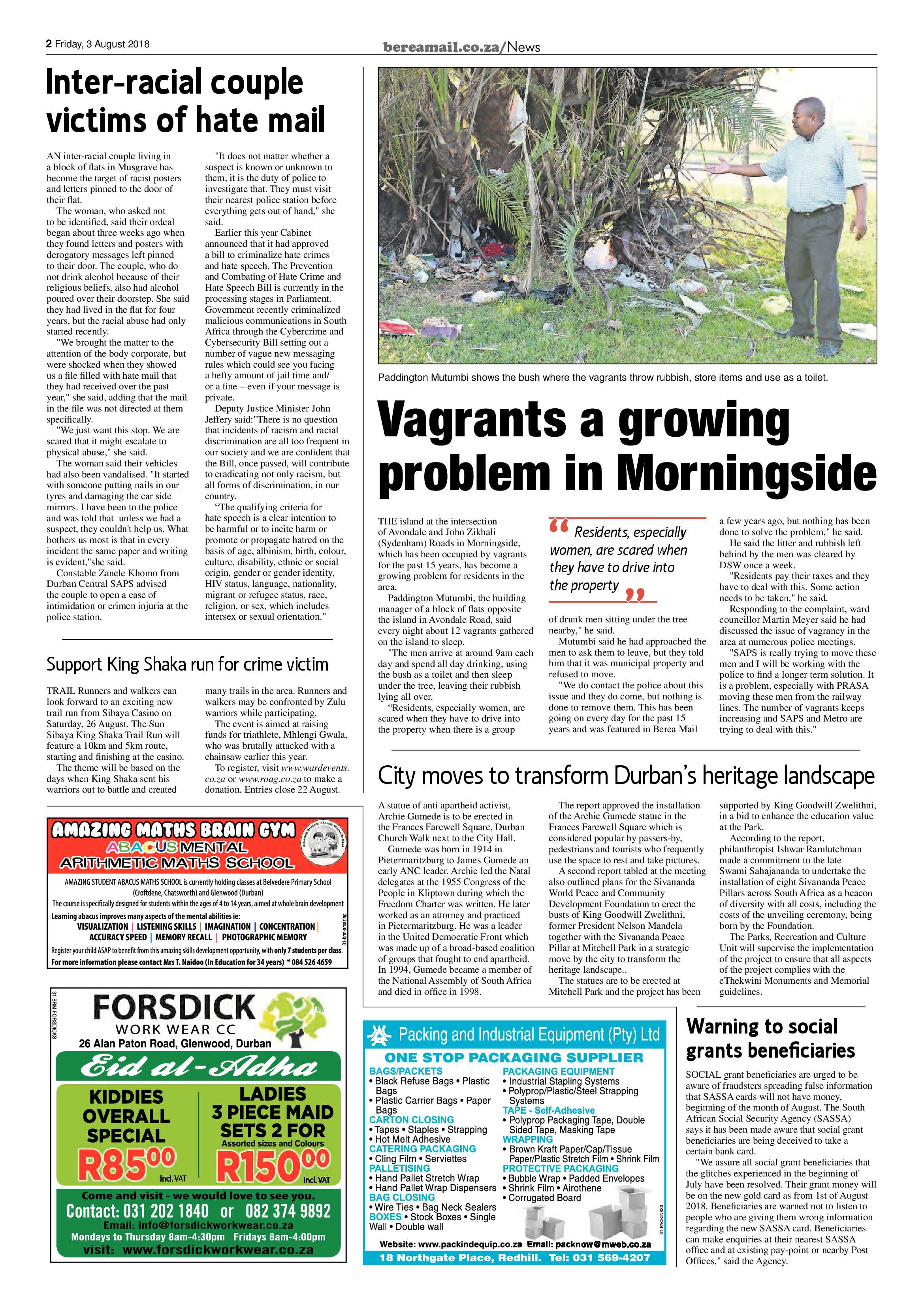 Berea Mail 3 August 2018 page 2