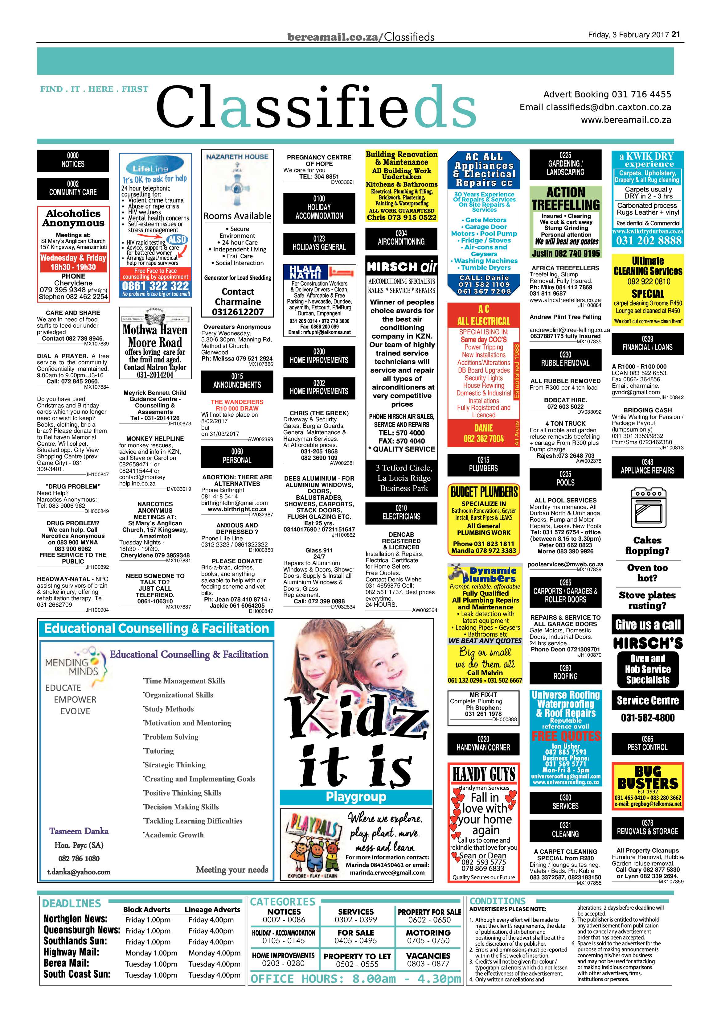 Berea Mail 3 February 2017 page 21