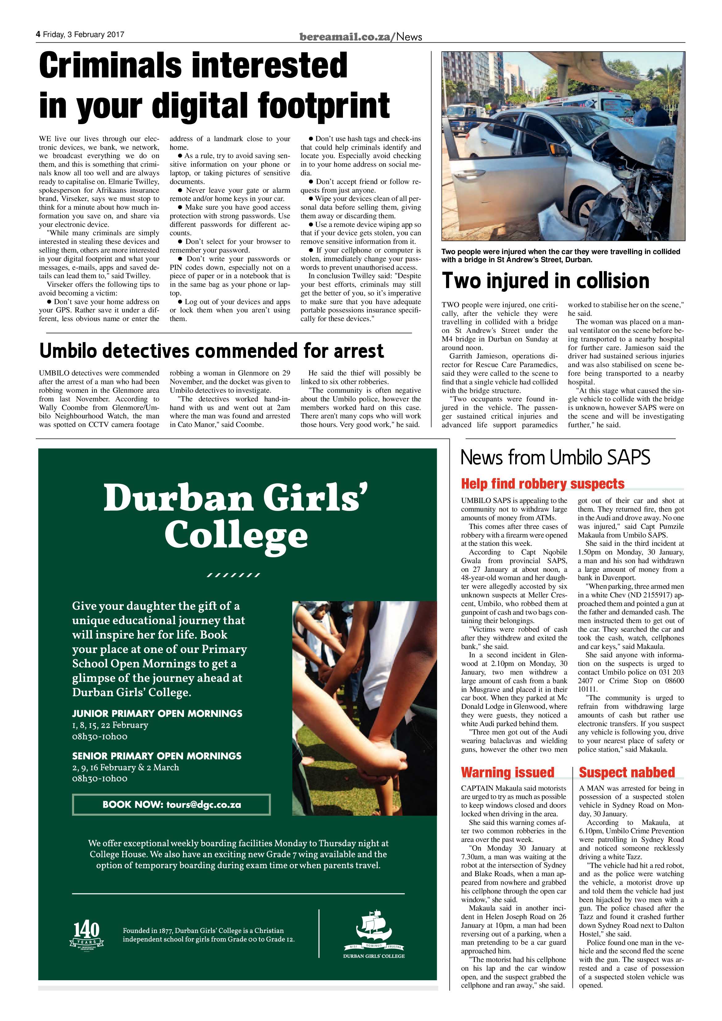 Berea Mail 3 February 2017 page 4