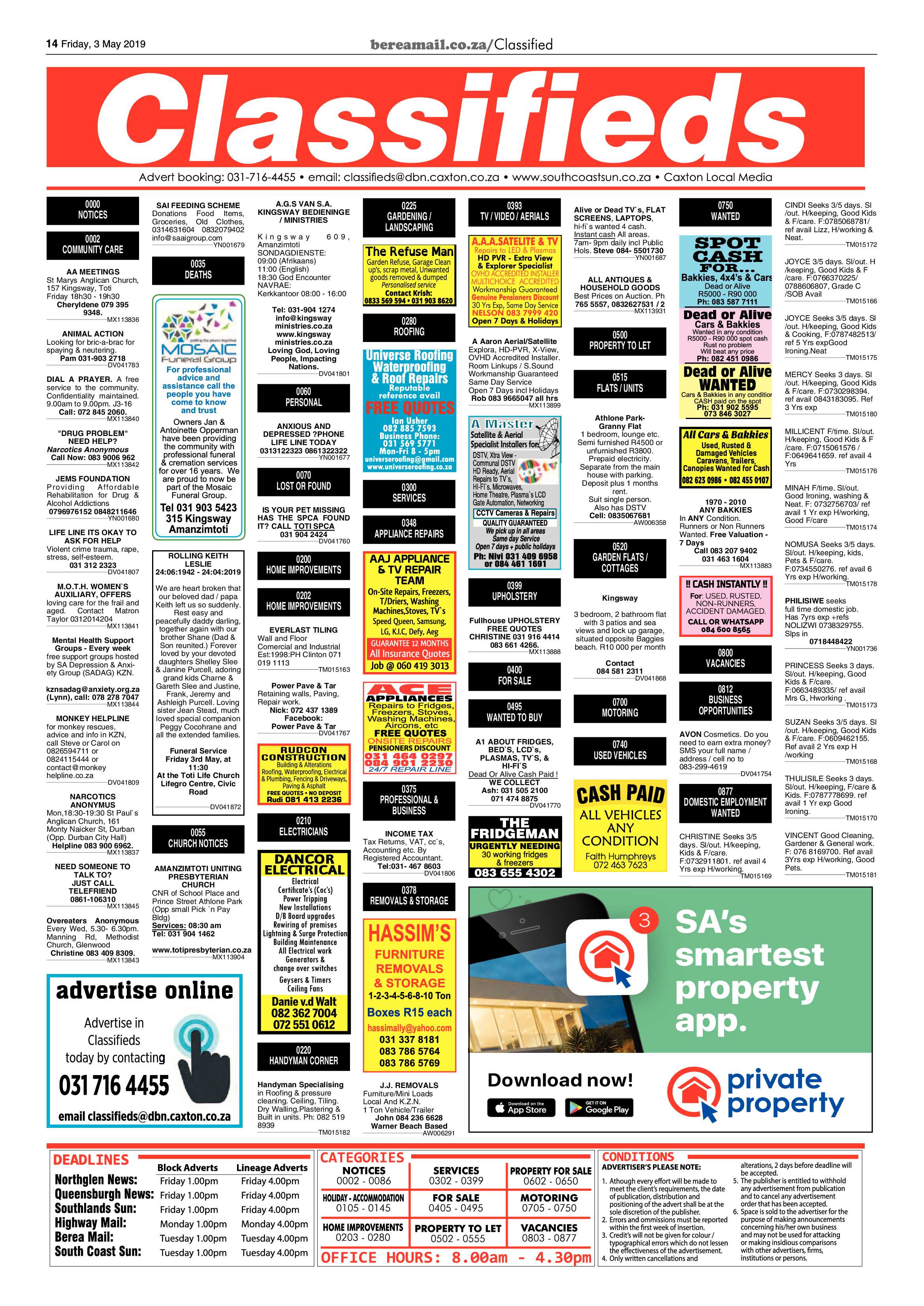 Berea Mail 3 May 2019 page 14
