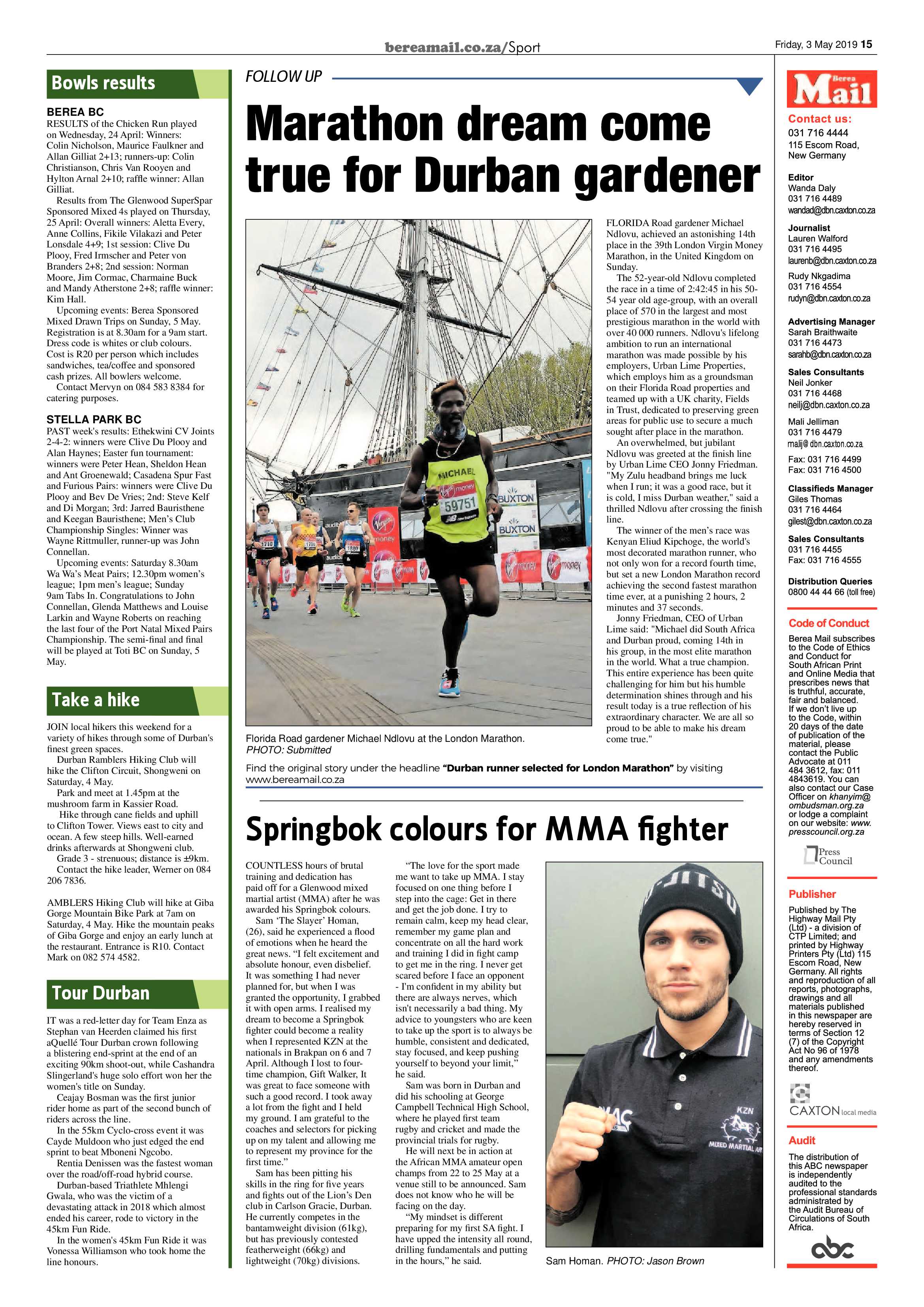 Berea Mail 3 May 2019 page 15