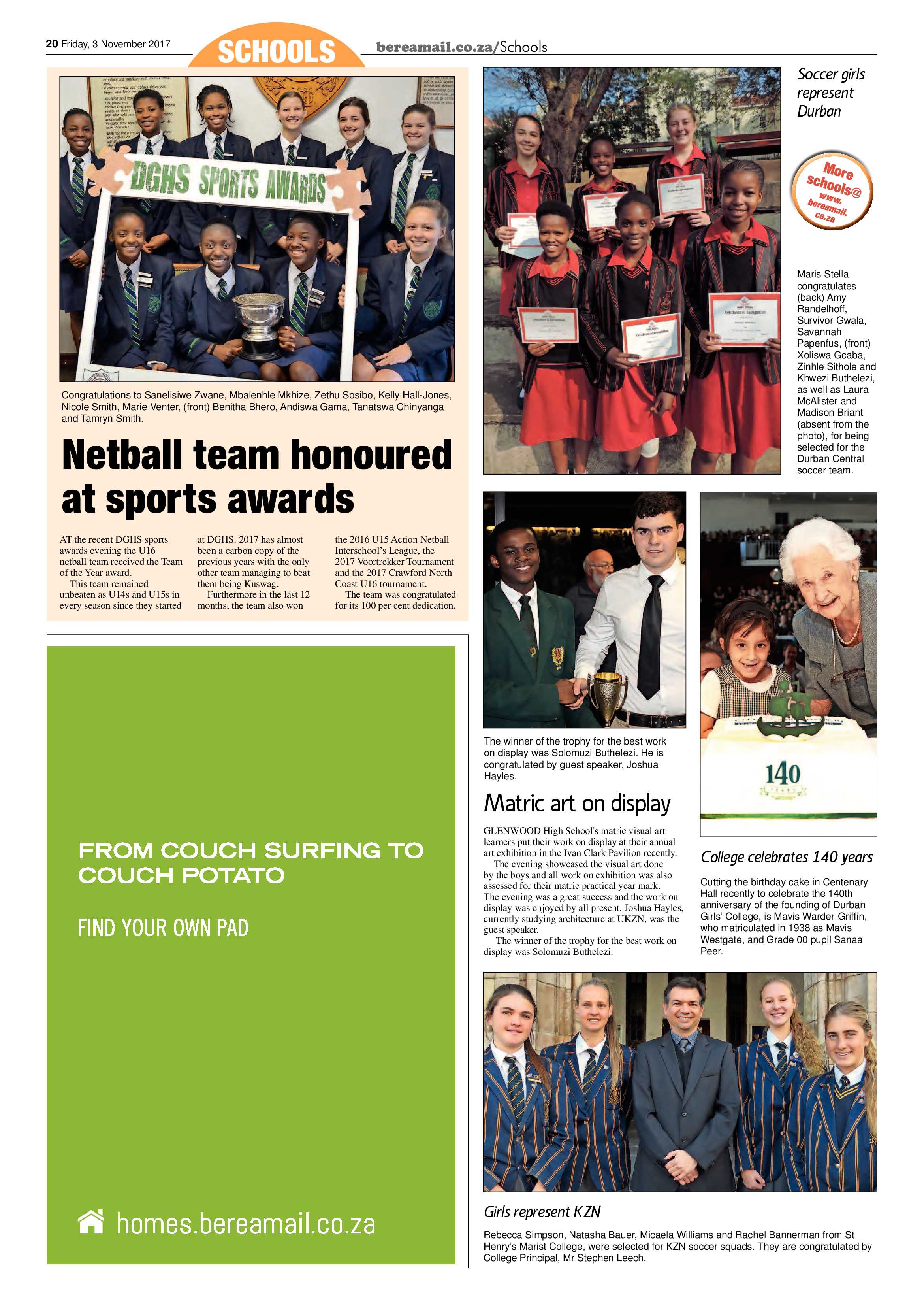 Berea Mail 3 November 2017 page 20