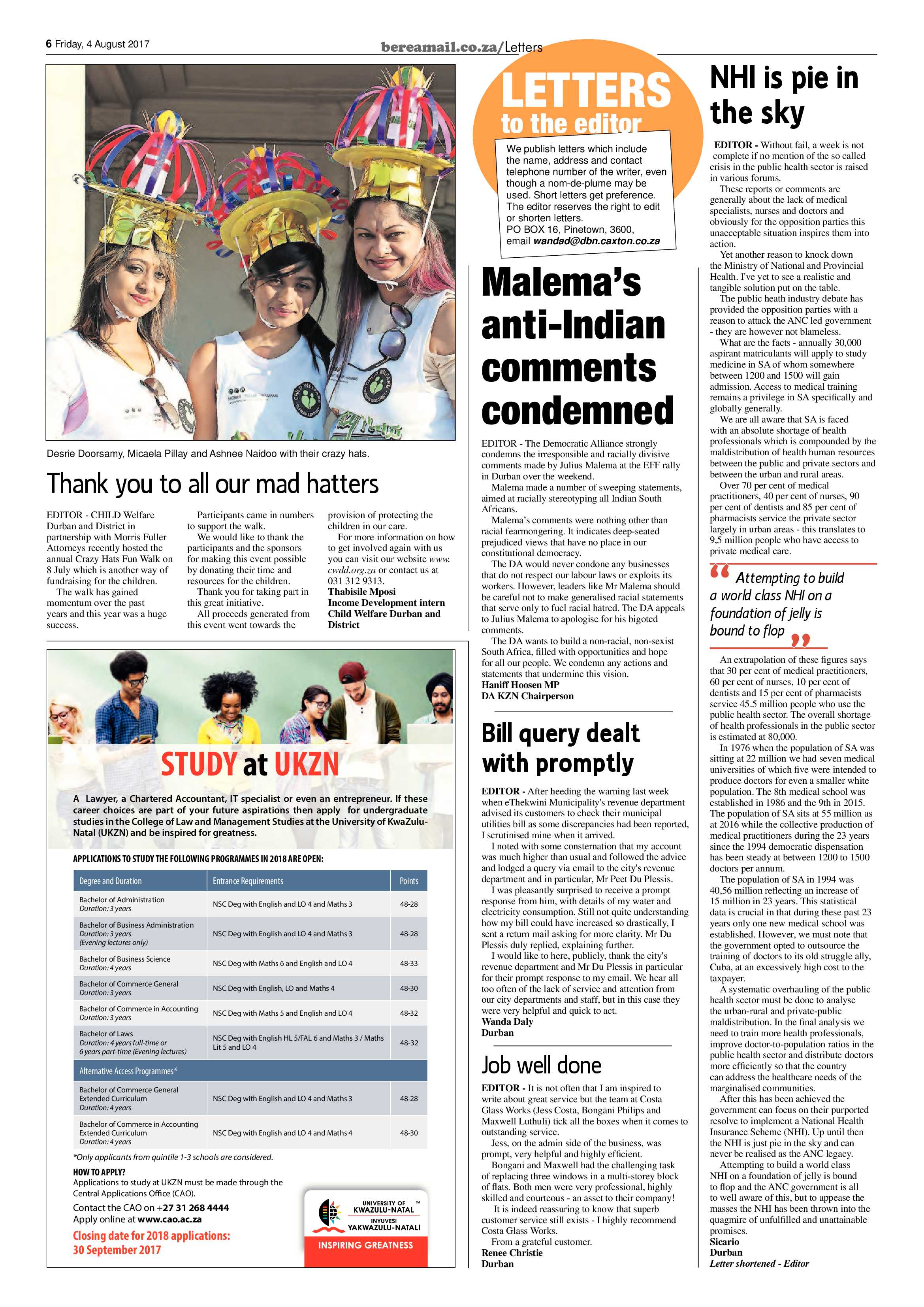 Berea Mail 4 August 2017 page 6