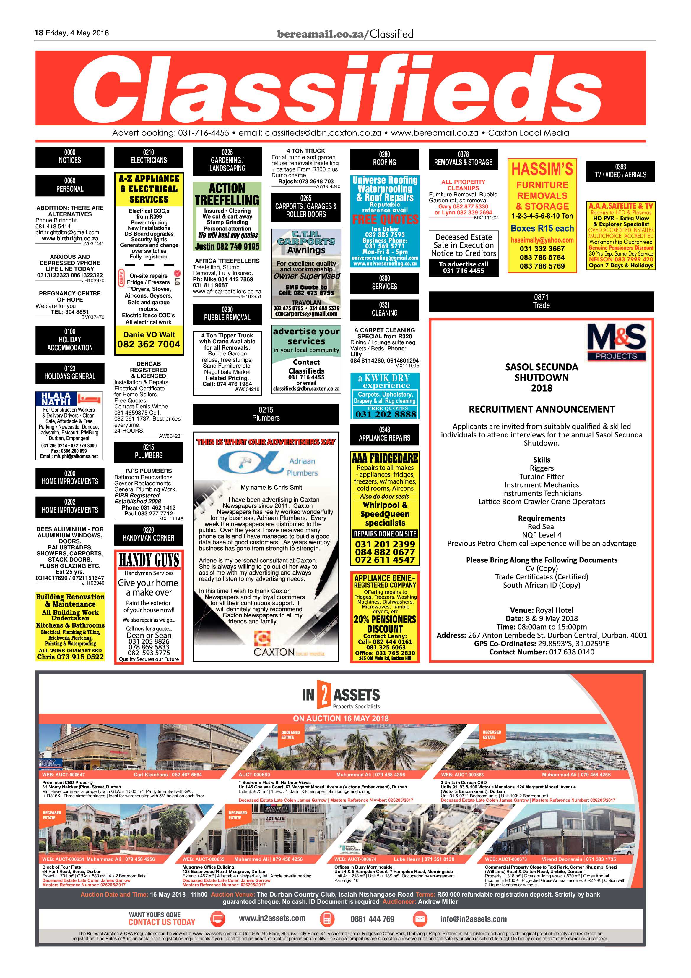 Berea Mail 4 May 2018 page 18