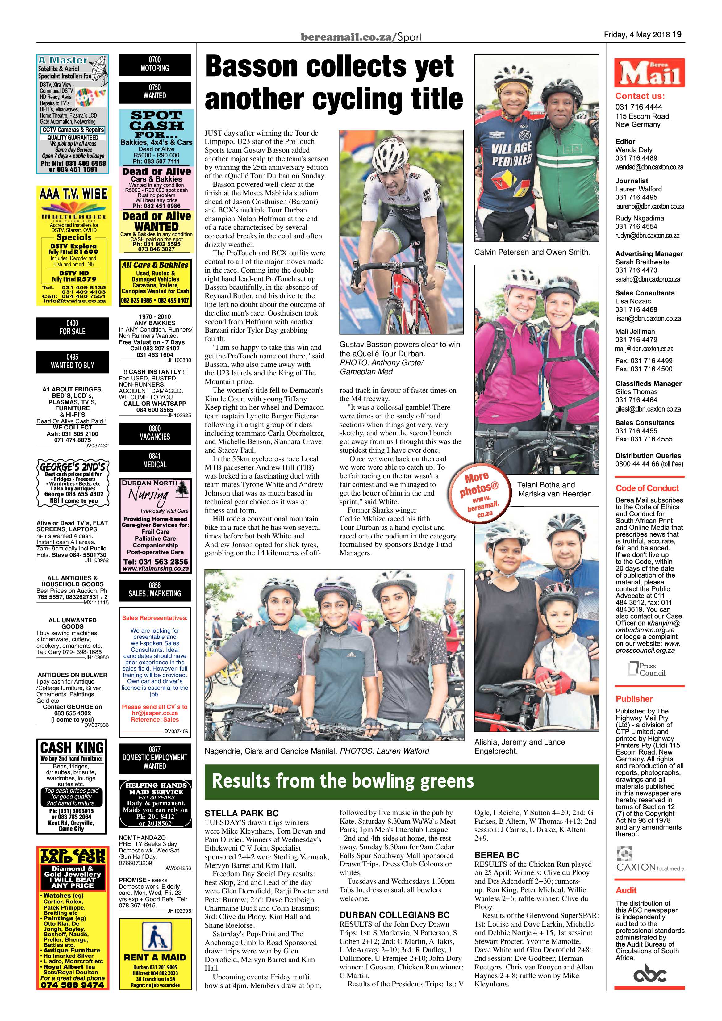 Berea Mail 4 May 2018 page 19
