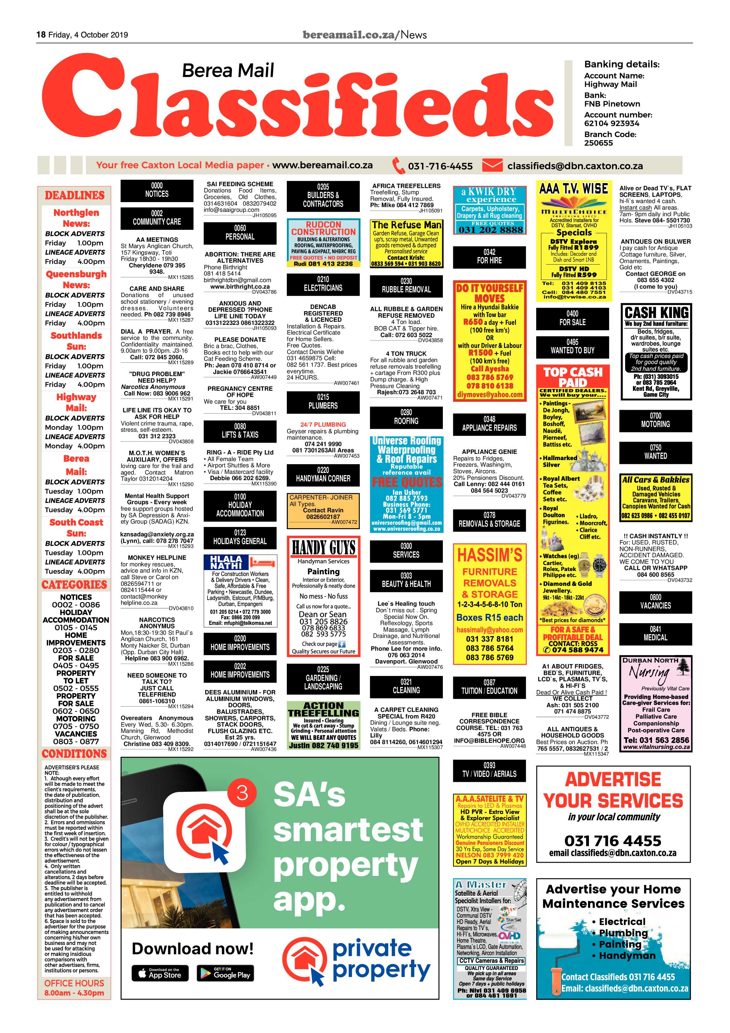 Berea Mail 4 October 2019 page 18