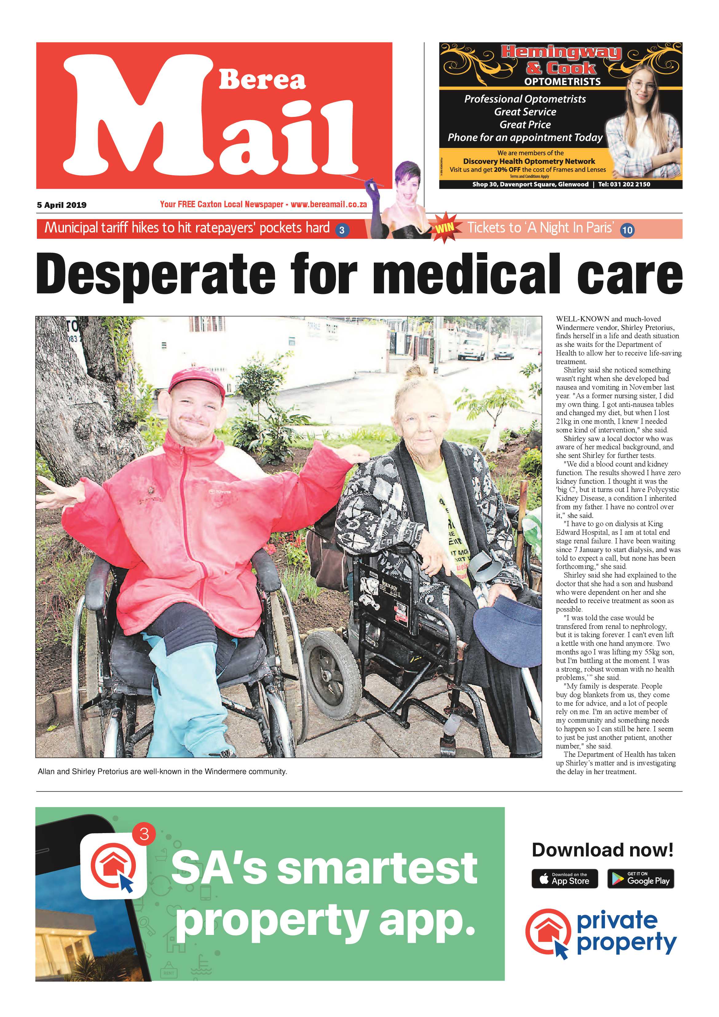Berea Mail 5 April 2019 page 1